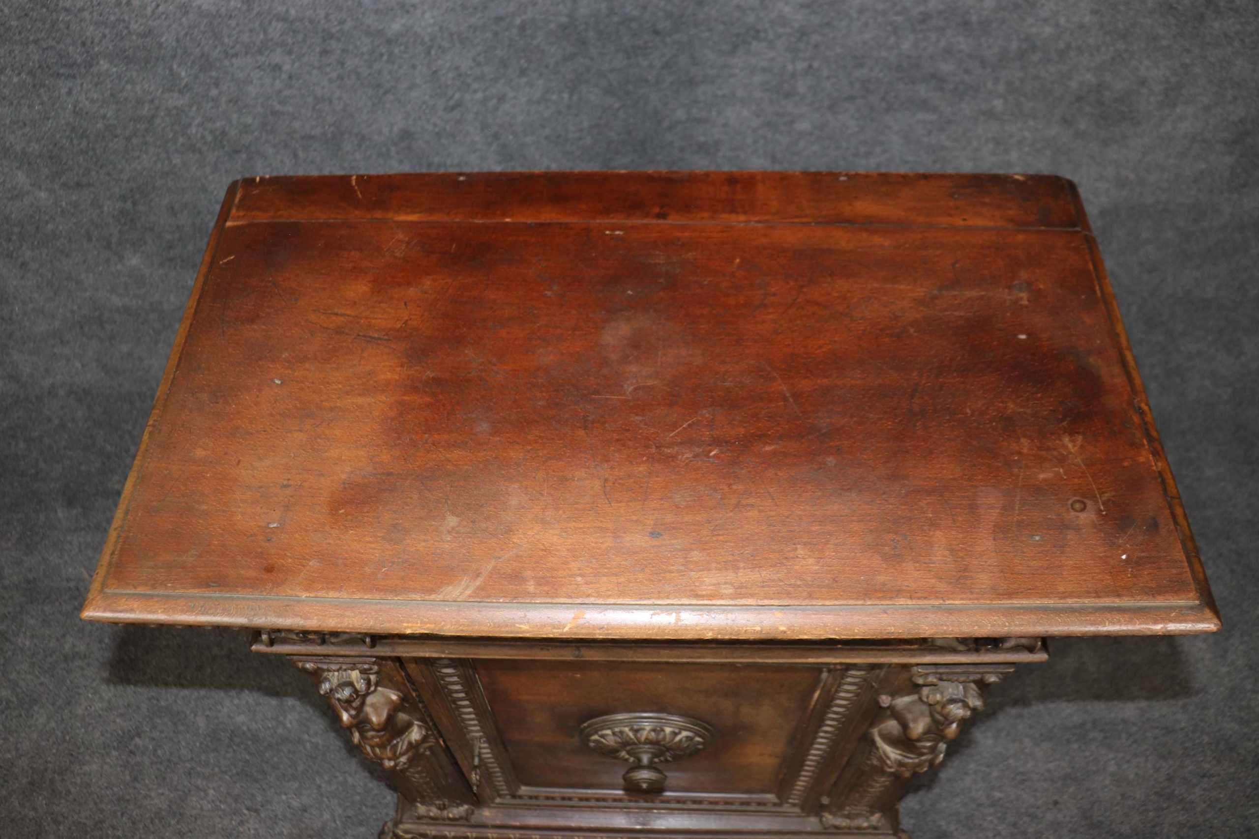 Antique Italian Carved Figural Cabinet: 18th Century Commode - Image 6