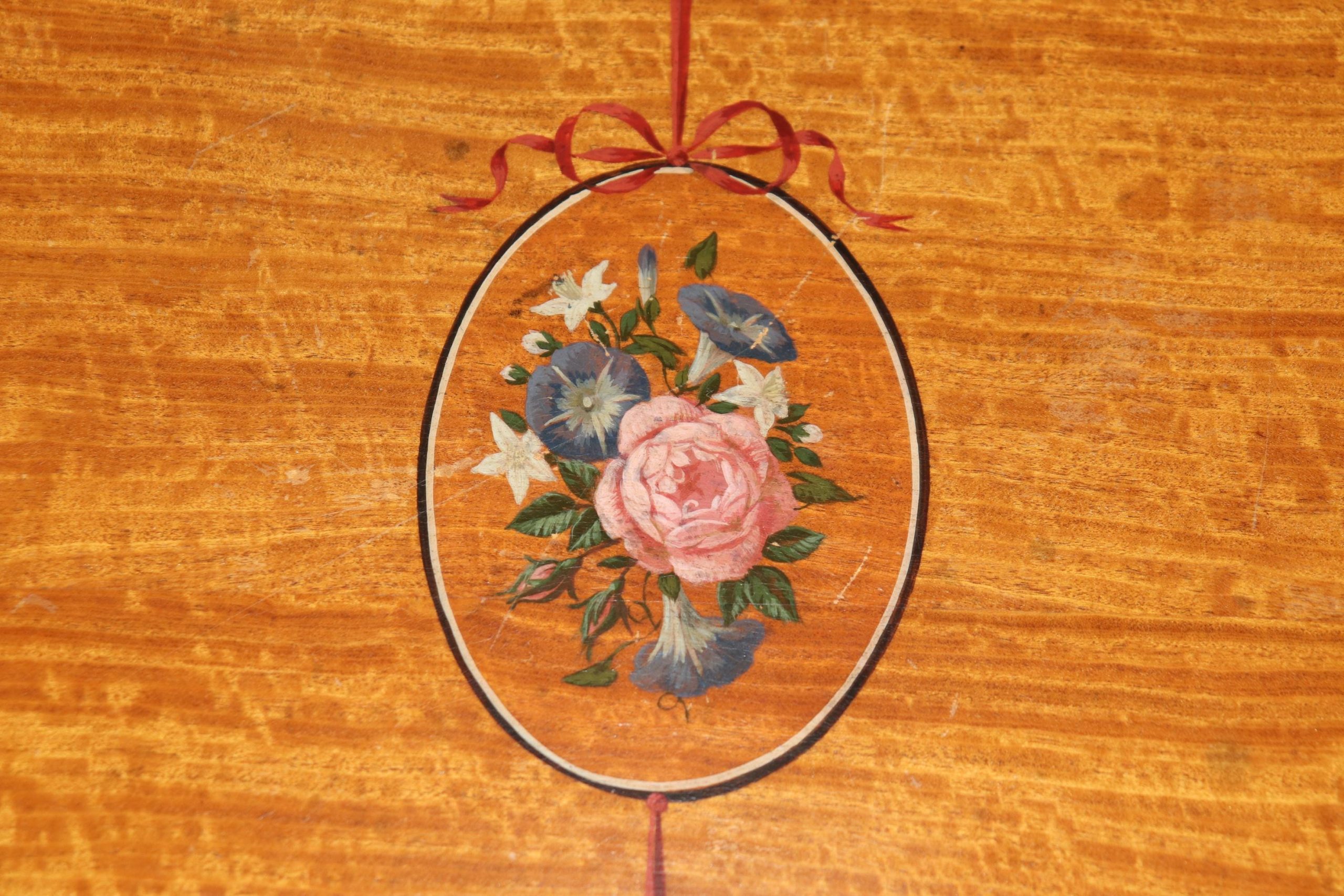 Vintage Adams Style Demilune Console Table: Hand-Painted Accent Table - Image 8