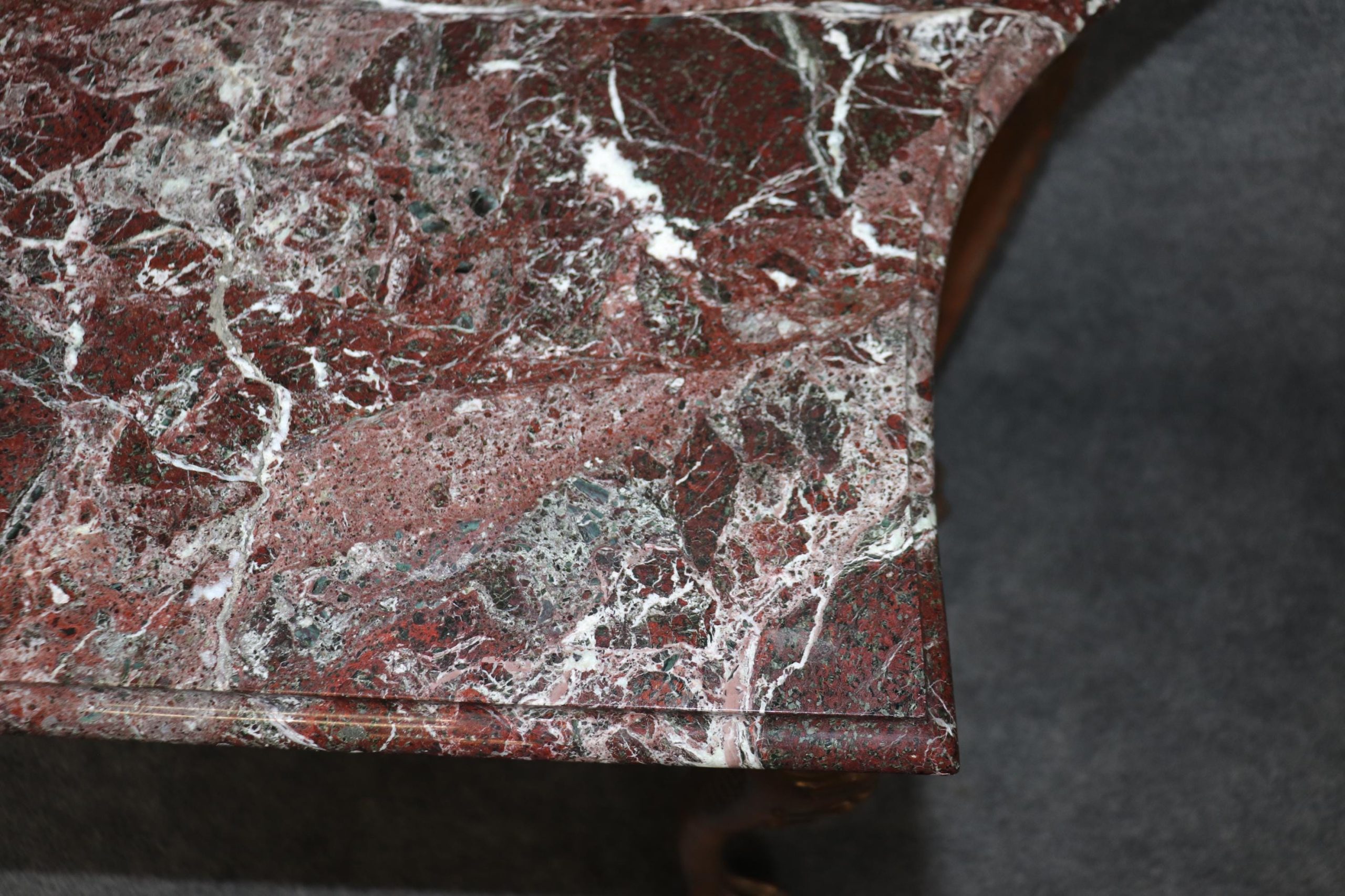 Vintage Carved Georgian Style Marble Top Console Tables - Pair - Image 10