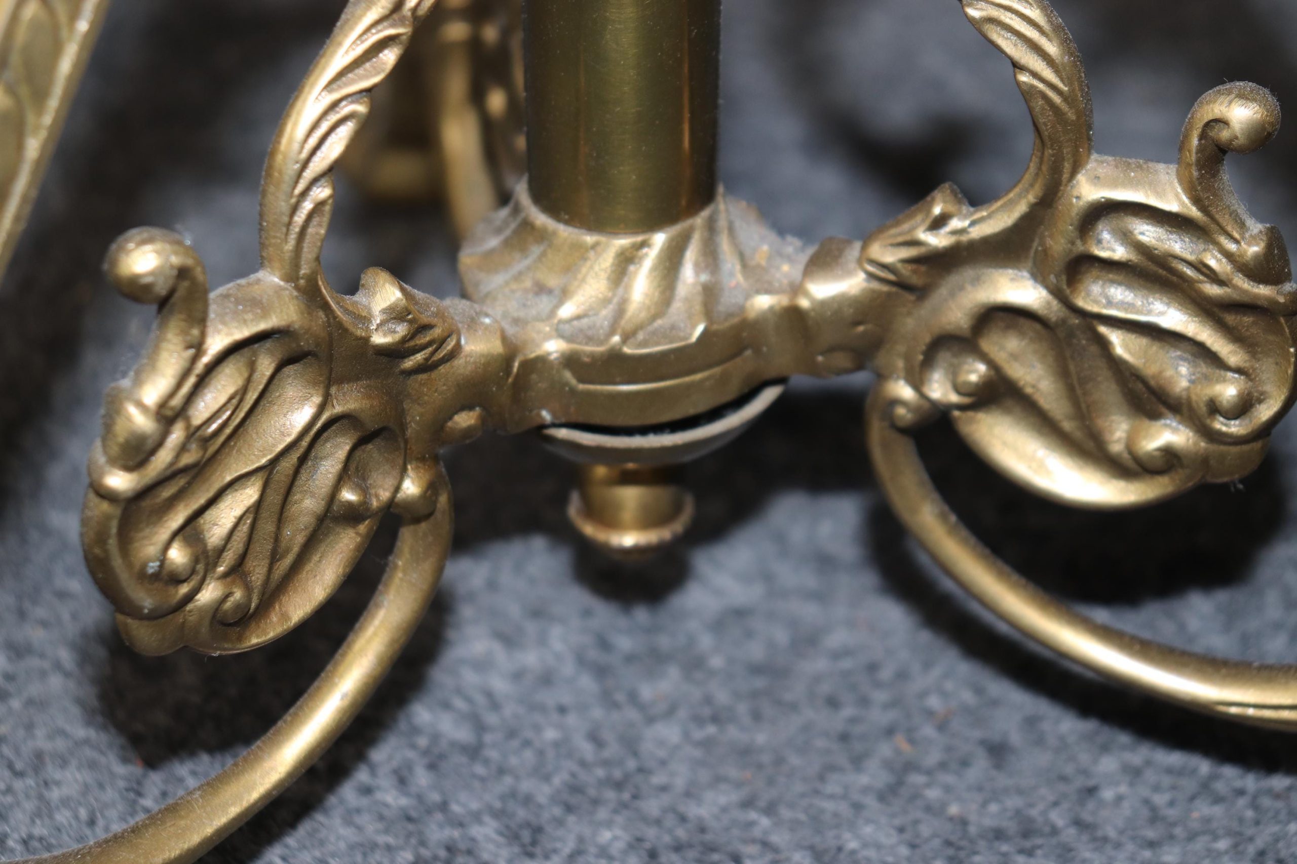 Victorian Style Brass Accent Table: Black Granite Top, Vintage Gold Table - Image 10