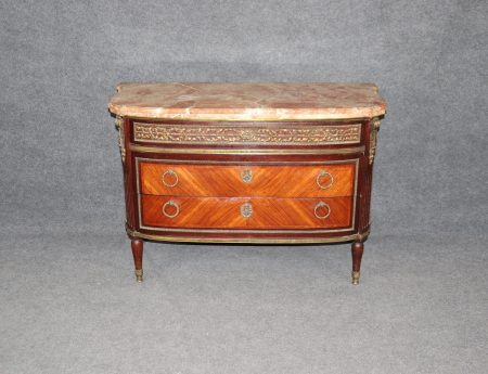 Vintage French Louis XVI Style Marble Top Commode