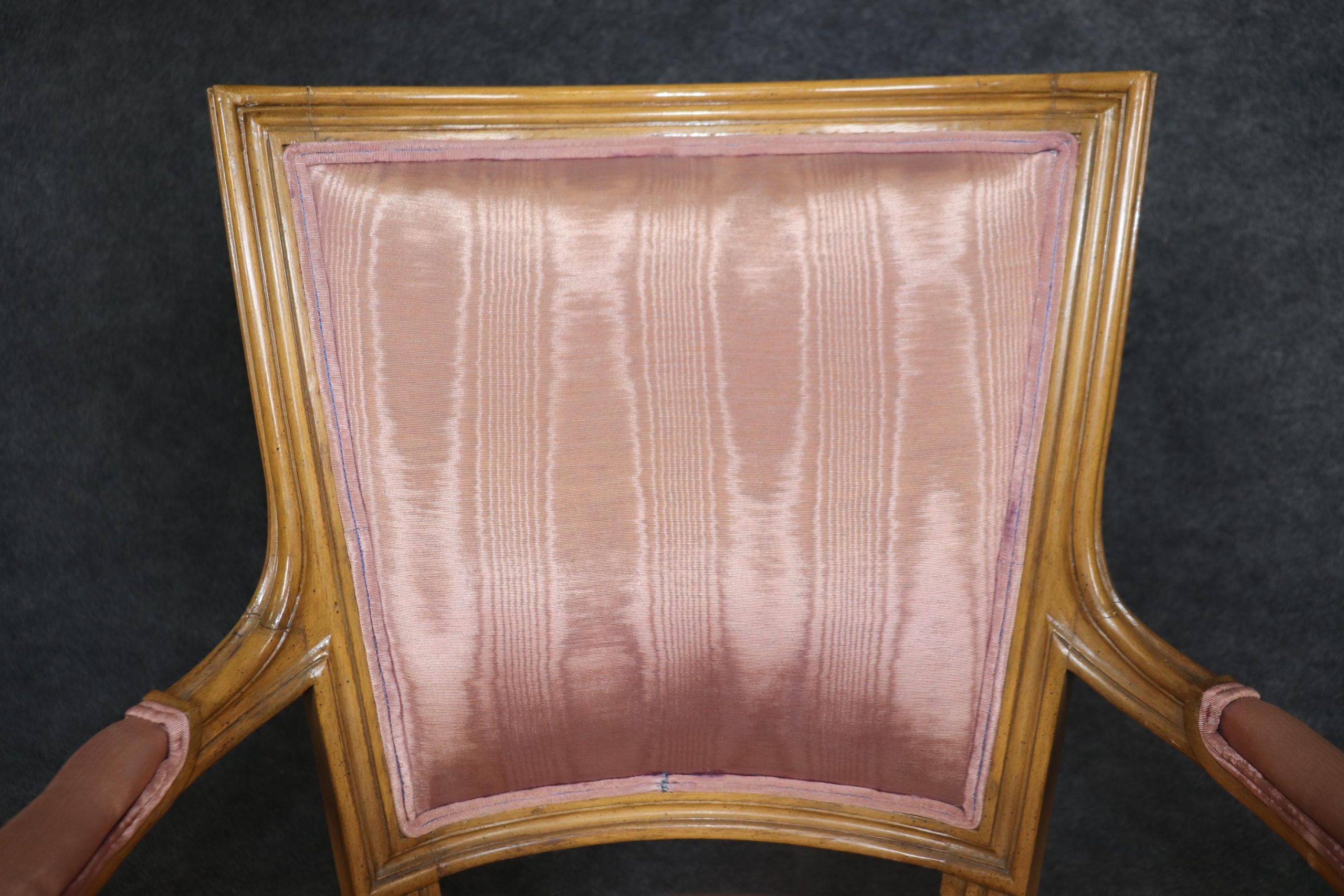 Louis XVI Style Armchairs: Vintage Upholstered Accent Chairs, Pair - Image 8