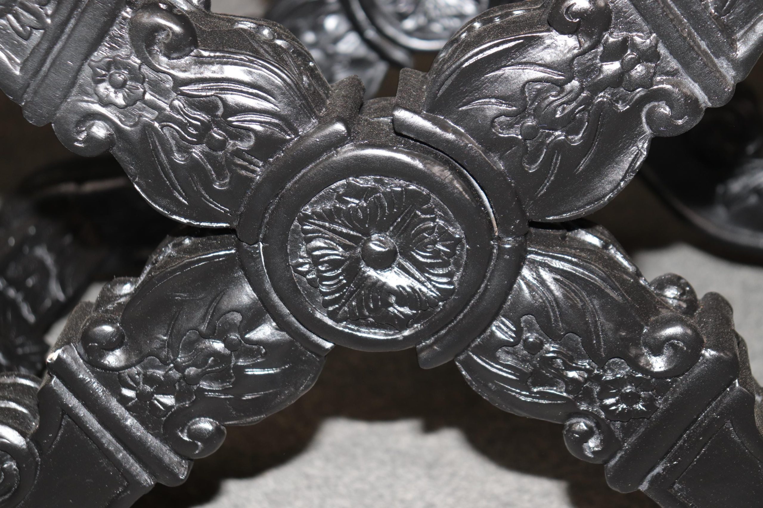 Victorian Ebonized X Benches: Zebra Print Upholstery, Pair - Image 7