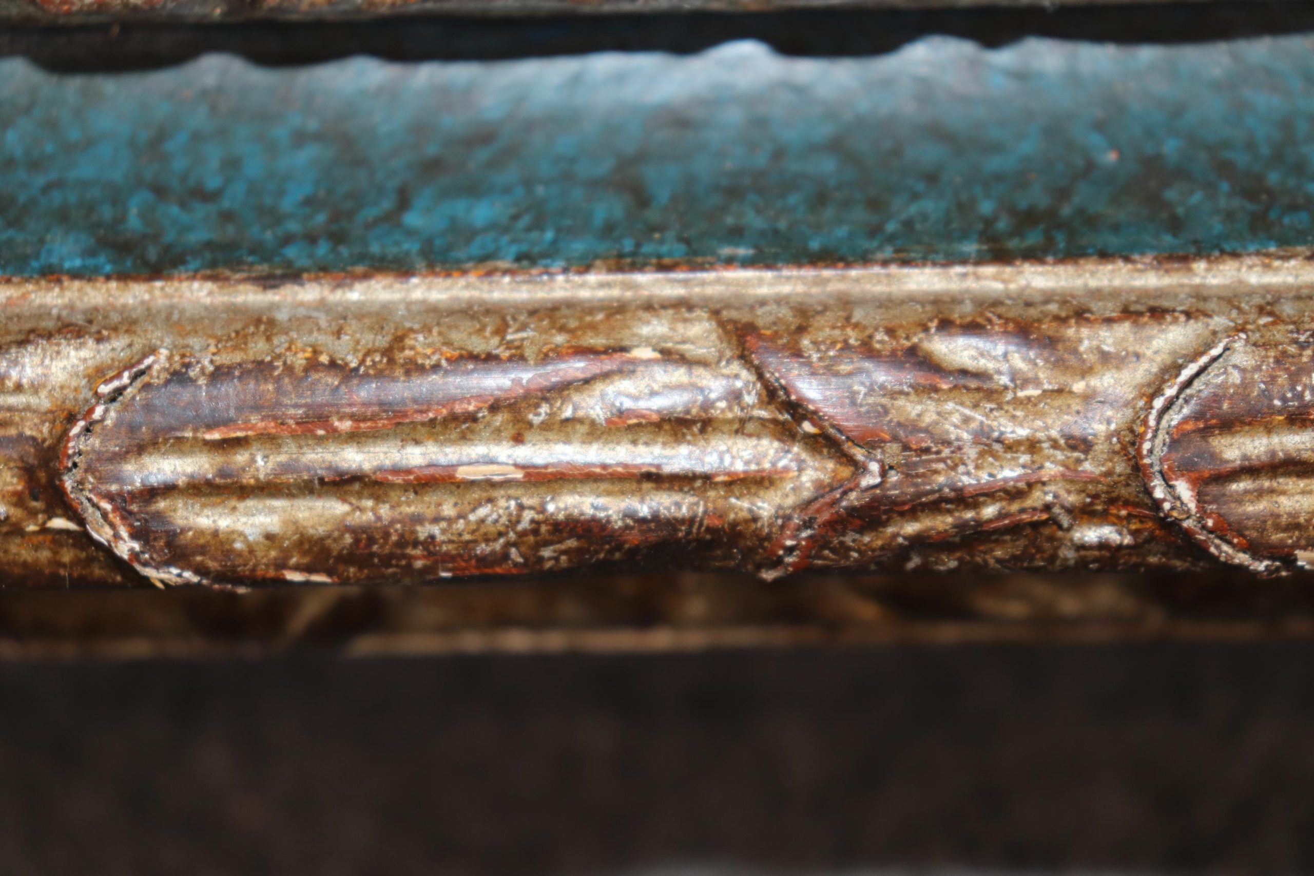 Louis XVI Style Ebonized Silver Gilt Mirror: Vintage Wall Decor - Image 8