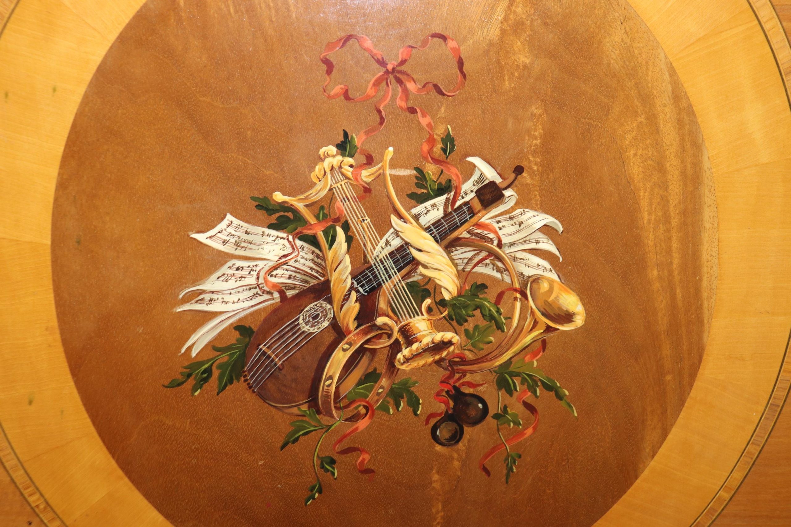 Vintage English Adams Style Painted Server: MCM Dining Room Furniture - Image 8