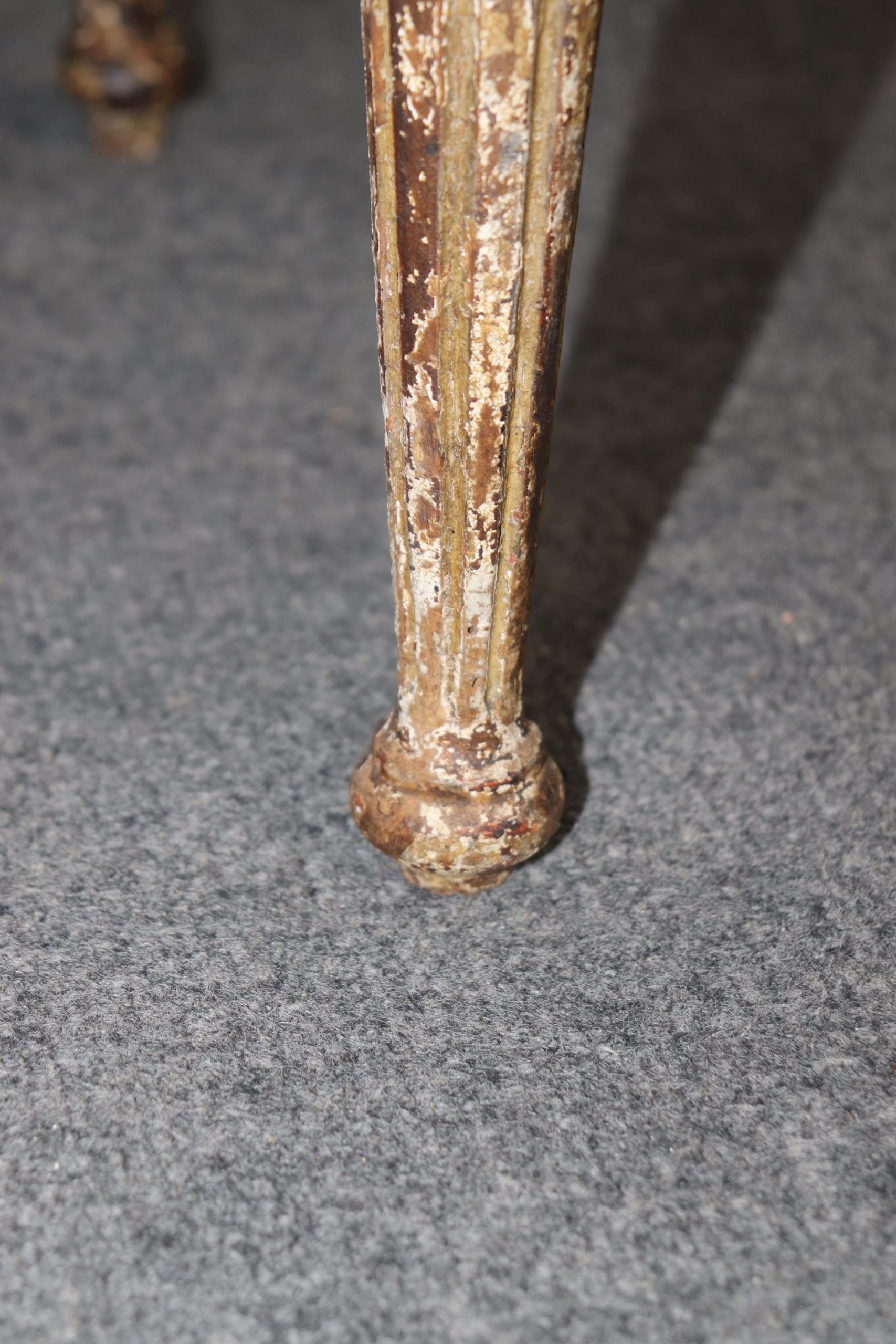 Antique French Louis XVI Style Marble Top Side Table - Image 9