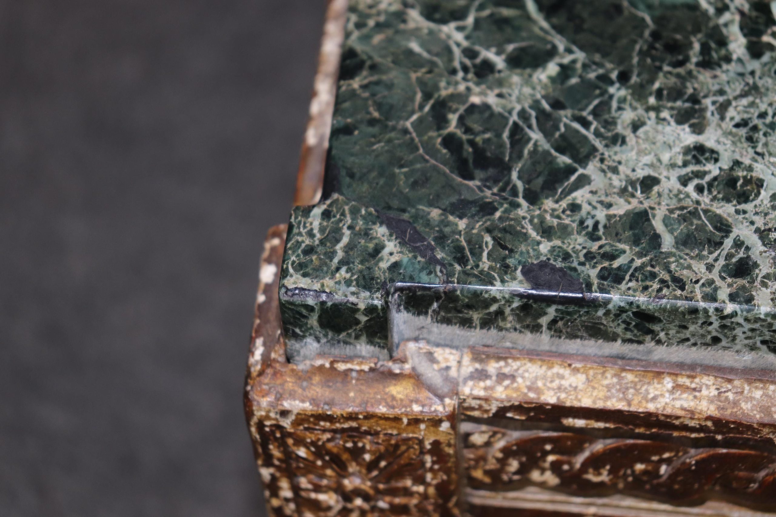 Antique French Louis XVI Style Marble Top Side Table - Image 10