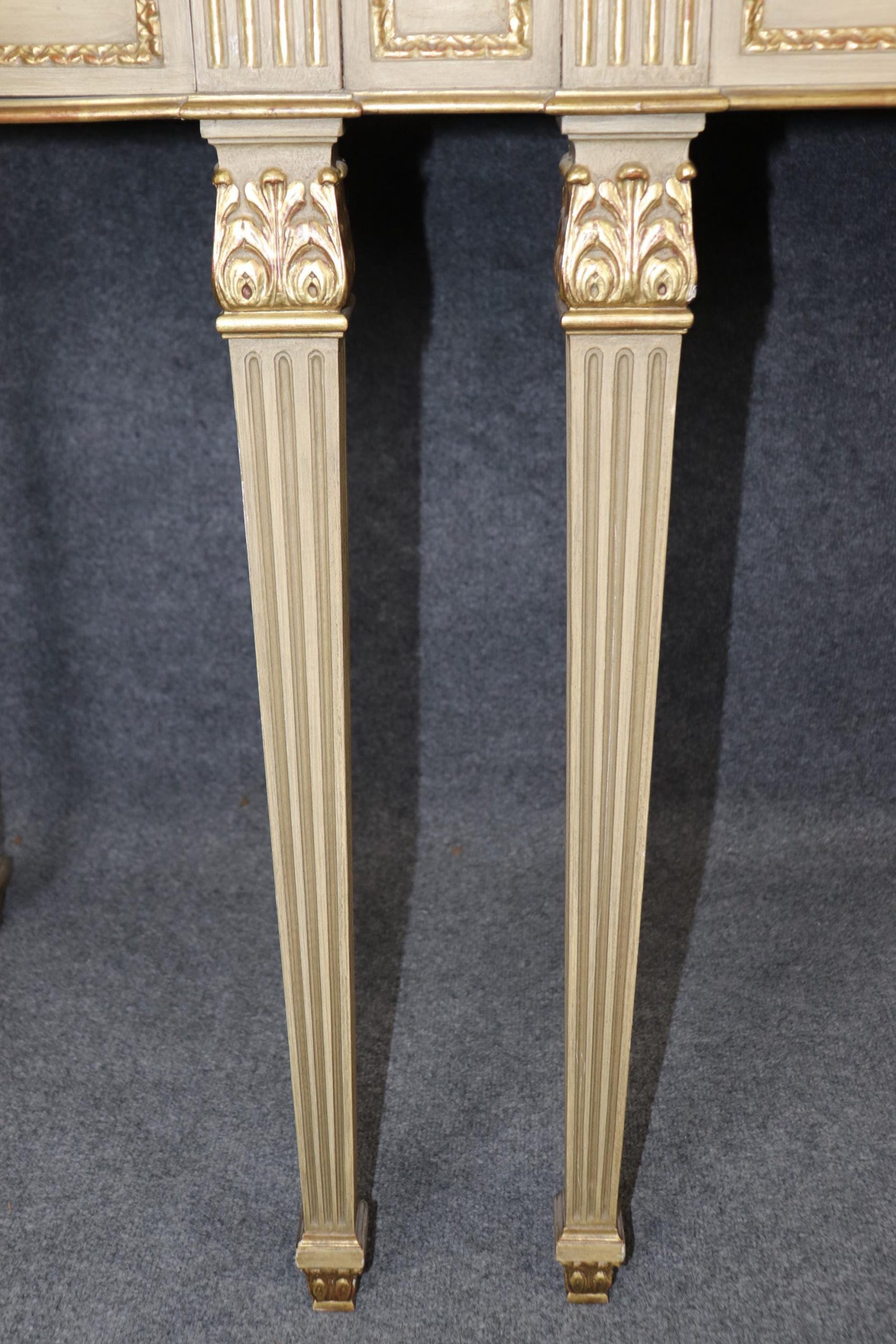 French Louis XVI Style Marble Top Console Table Attributed to Jansen Paris - Image 6