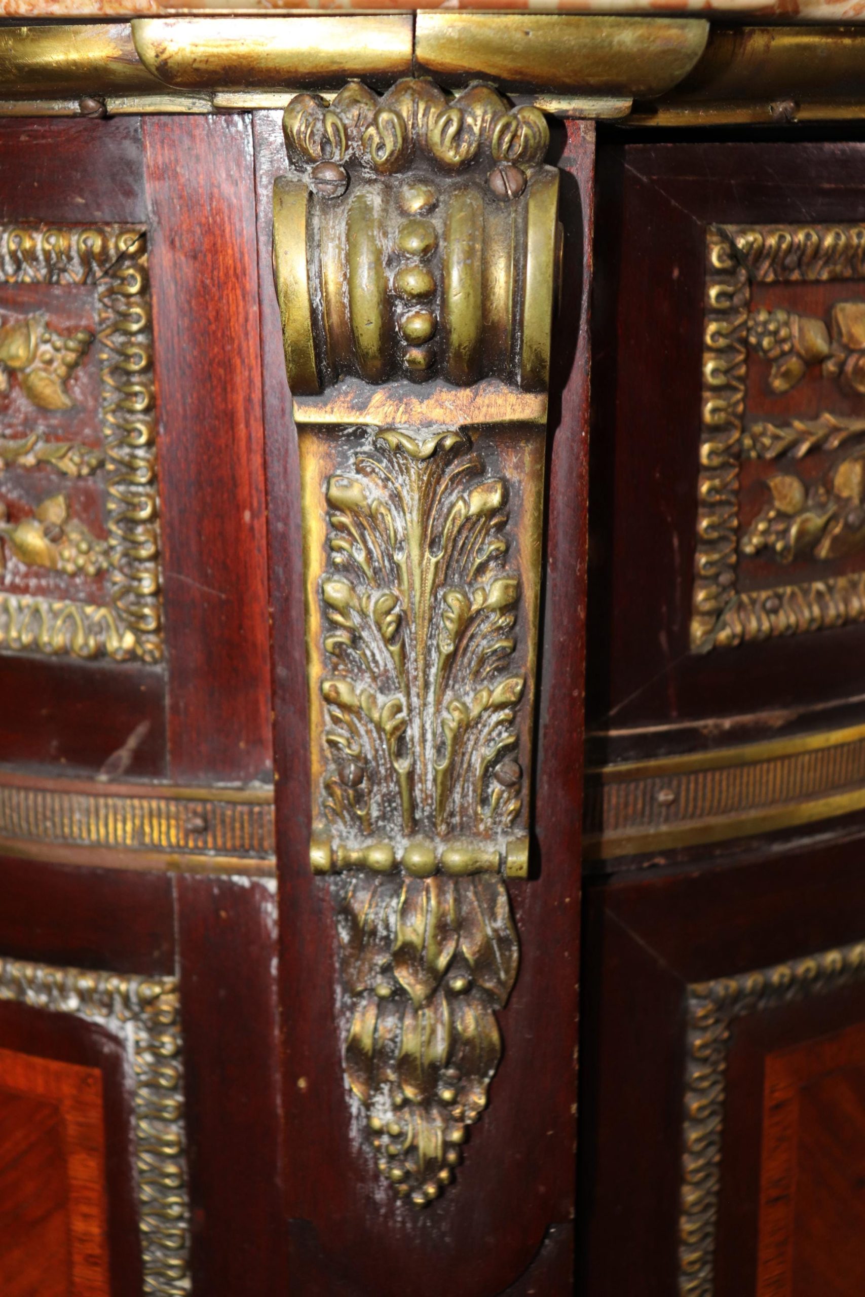 Vintage French Louis XVI Style Marble Top Commode - Image 6