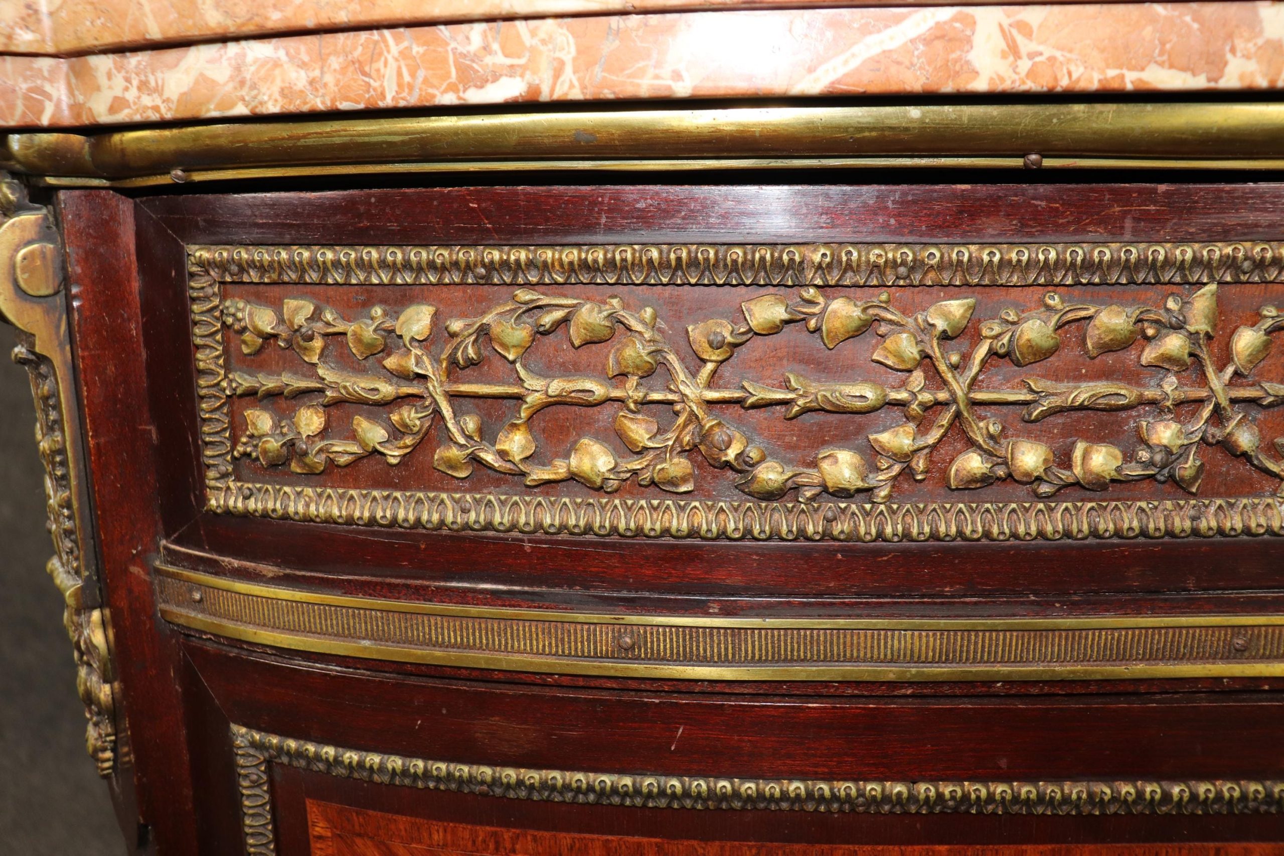 Vintage French Louis XVI Style Marble Top Commode - Image 8