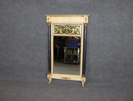 Italian Neoclassical Trumeau Mirror with Eglomise Panel