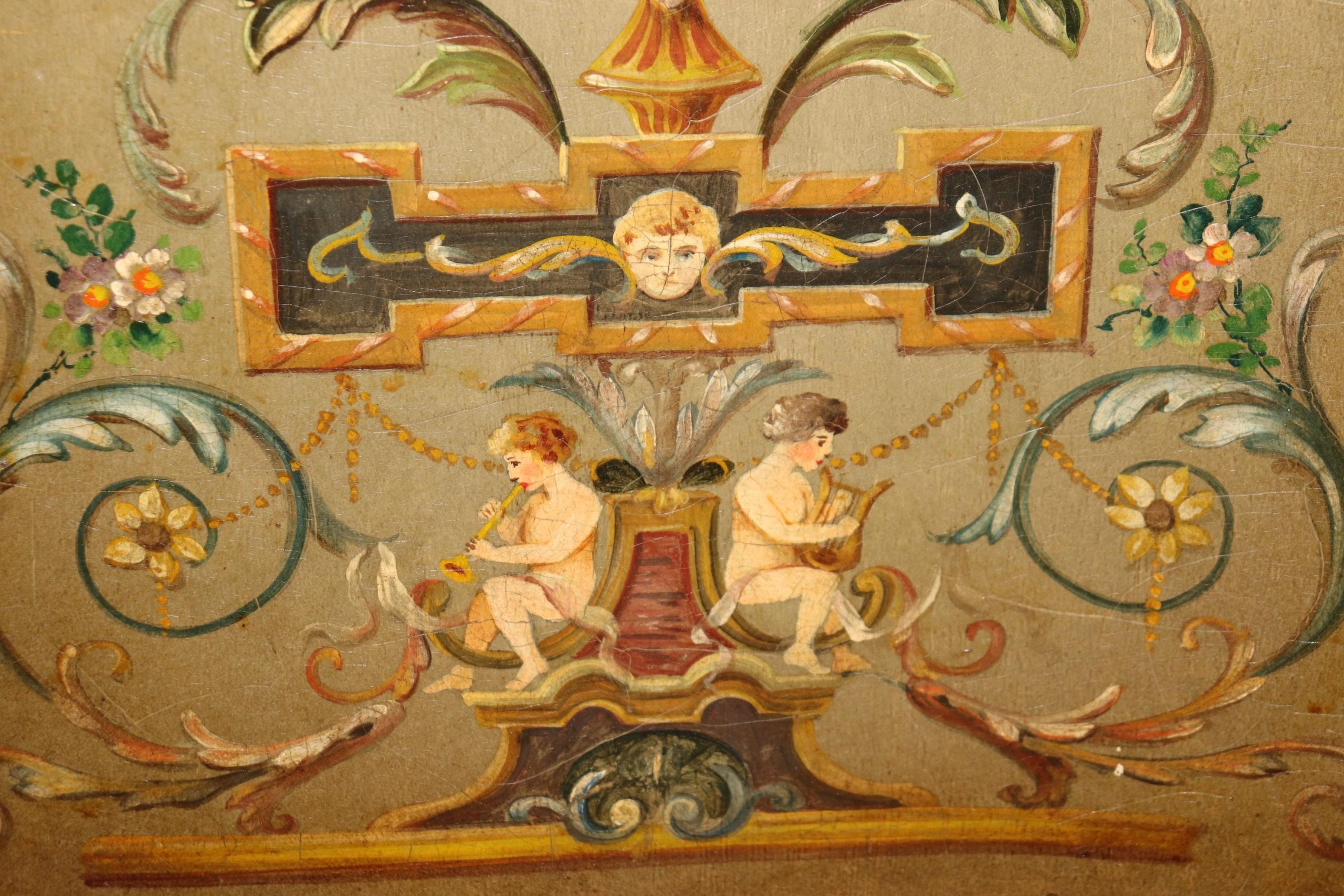 Antique French Carved Oak Bar Cabinet with Adams Paint - Image 8