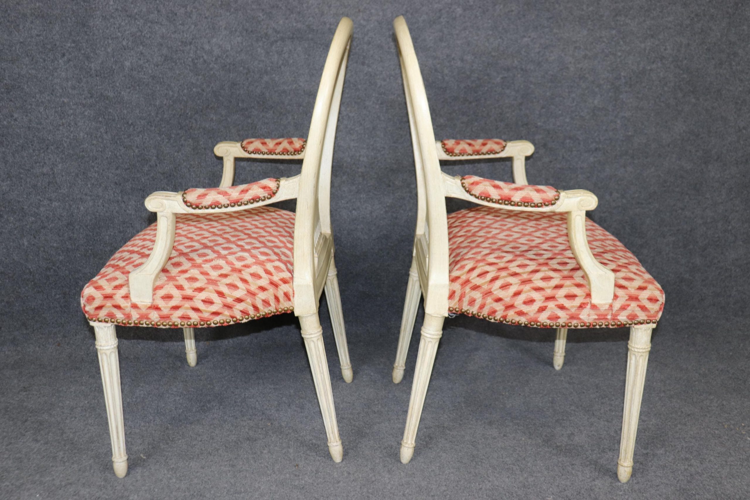 Louis XVI Style Balloon Back Dining Chairs - Set of 10 - Attributed to Maison Jansen - Image 4