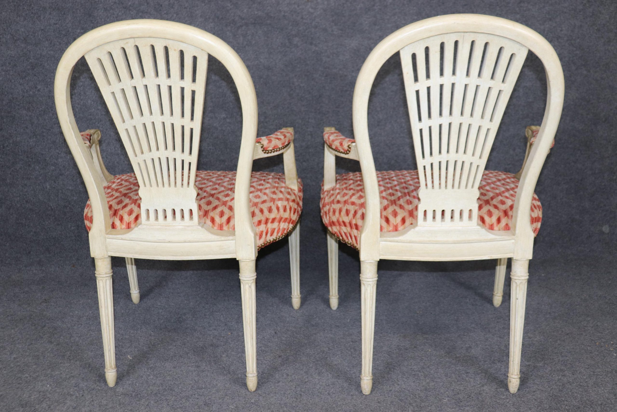 Louis XVI Style Balloon Back Dining Chairs - Set of 10 - Attributed to Maison Jansen - Image 5