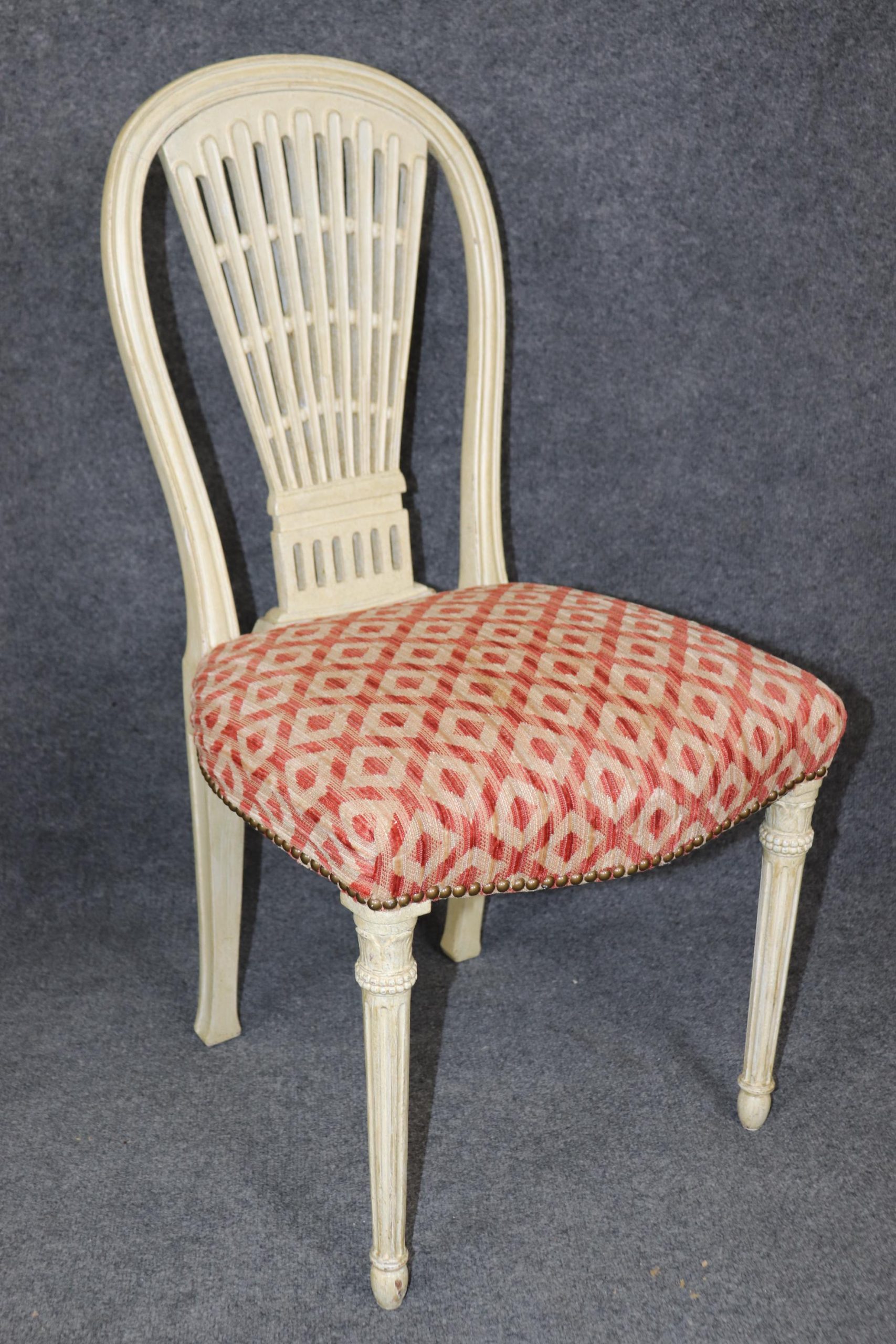 Louis XVI Style Balloon Back Dining Chairs - Set of 10 - Attributed to Maison Jansen - Image 6