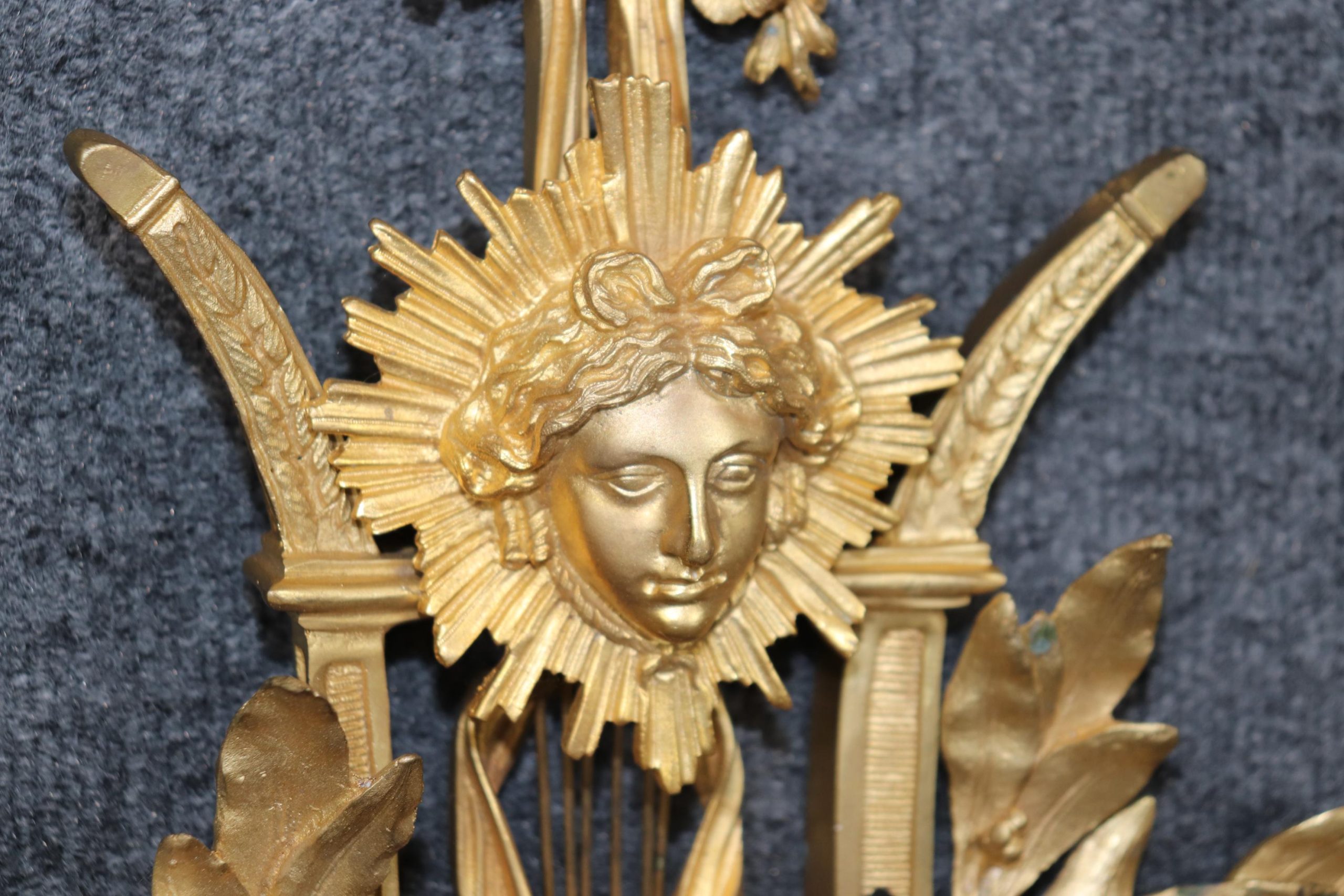 Antique French Louis XVI Gilt Bronze Sconces: Early 20th Century Pair - Image 4