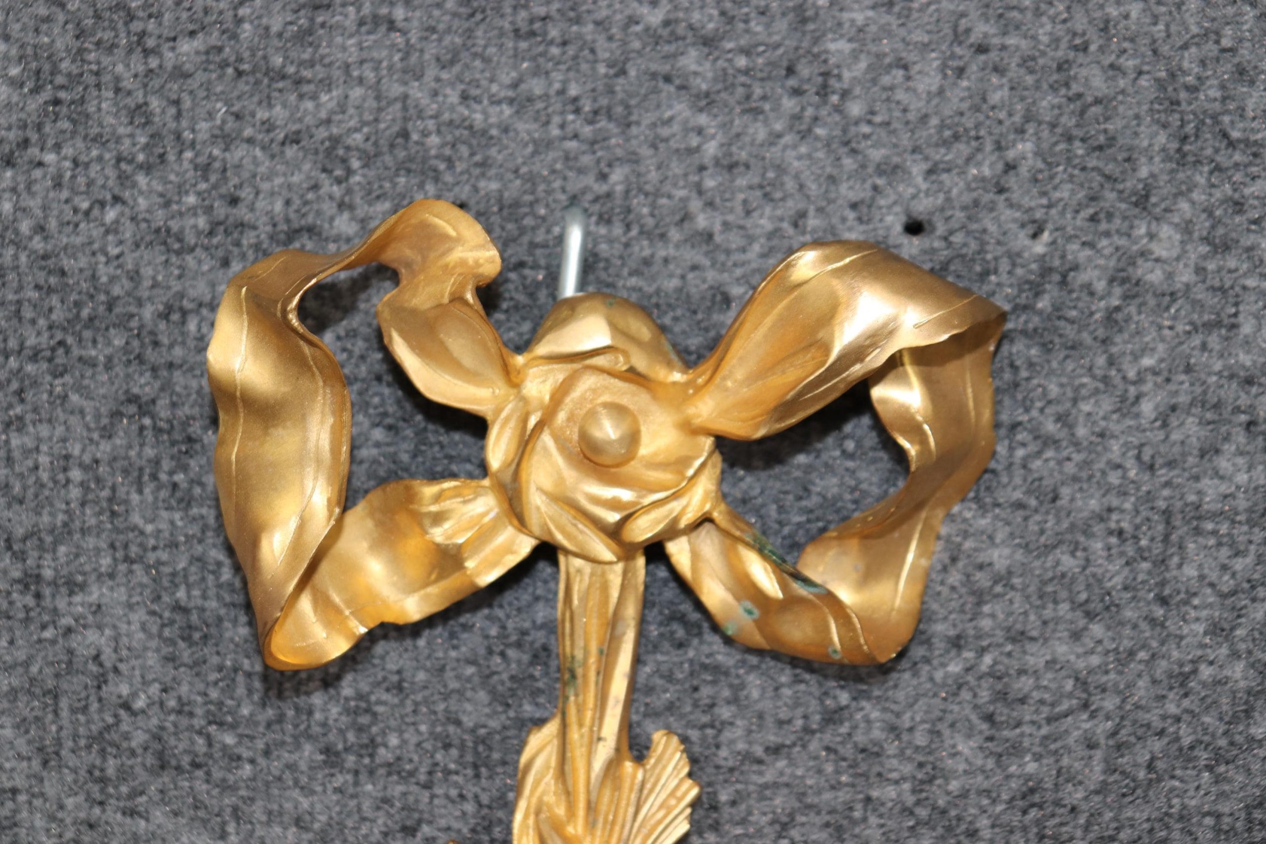 Antique French Louis XVI Gilt Bronze Sconces: Early 20th Century Pair - Image 7