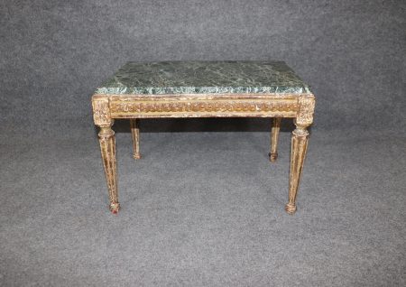 Antique French Louis XVI Style Marble Top Side Table