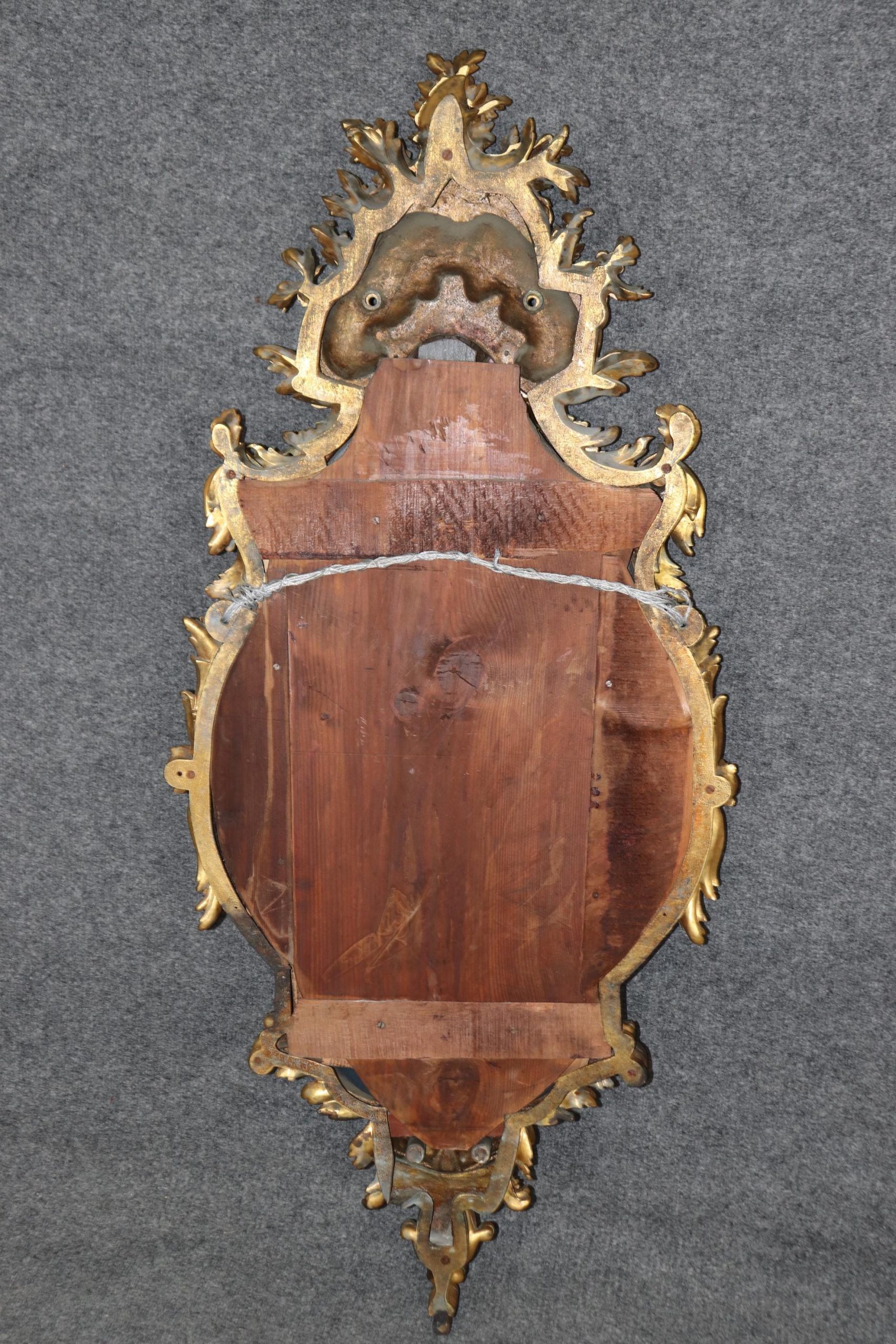 Antique French Louis XV Style Bronze Ormolu Wall Mirror - Image 10