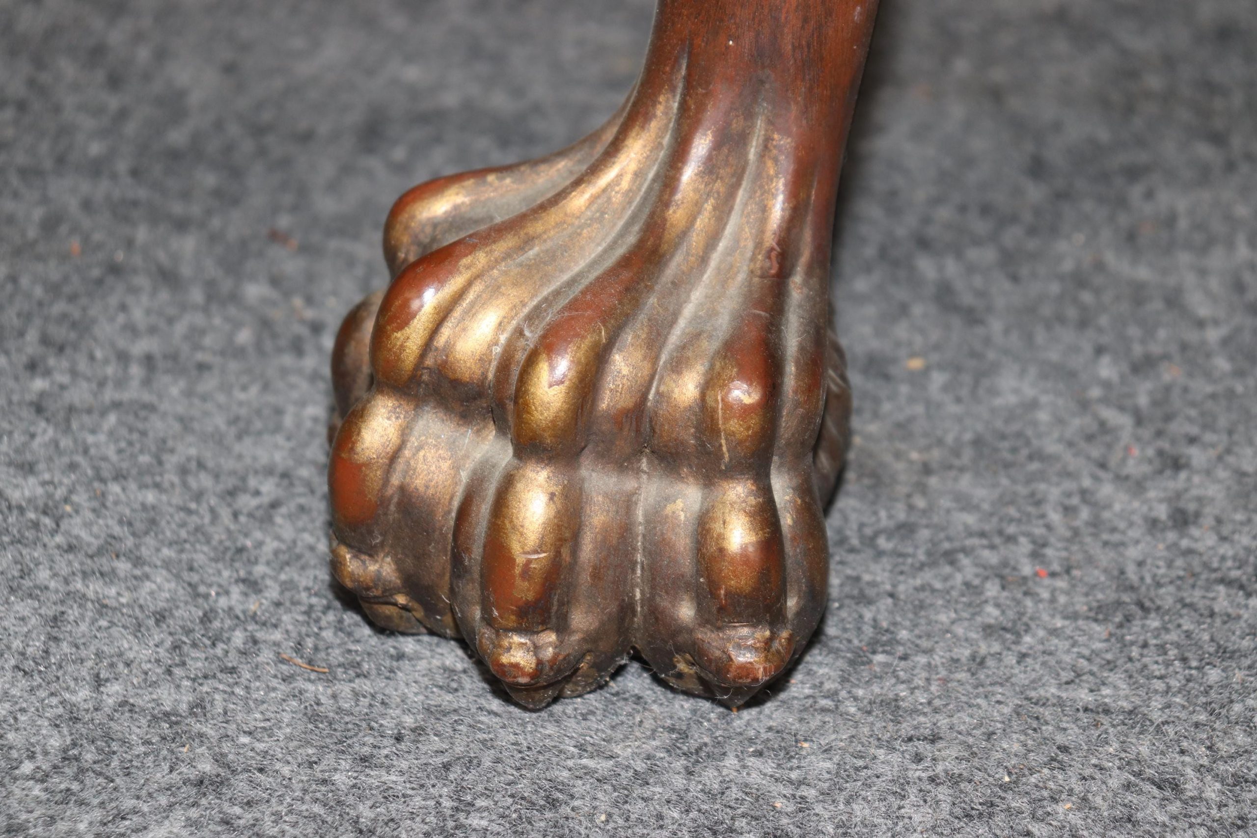 Vintage Carved Georgian Style Marble Top Console Tables - Pair - Image 7