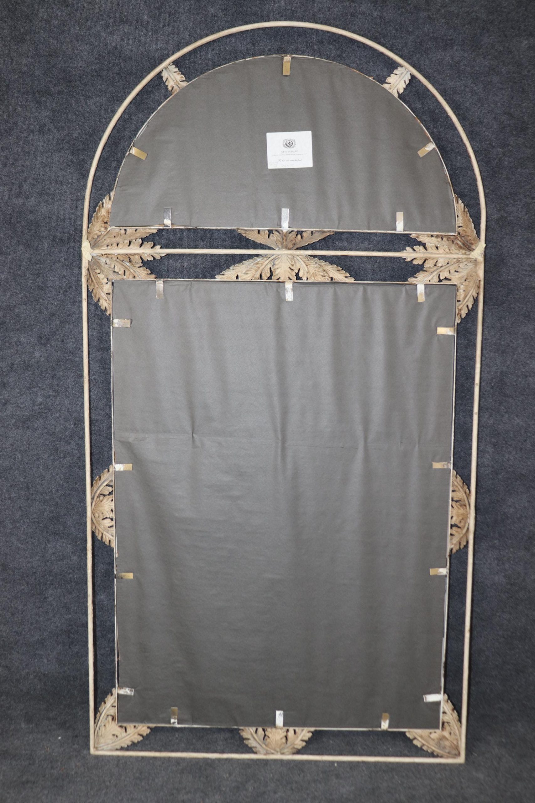 Large Continental Beveled Wall Mirror by John Richards: Distressed Painted Finish - Image 3