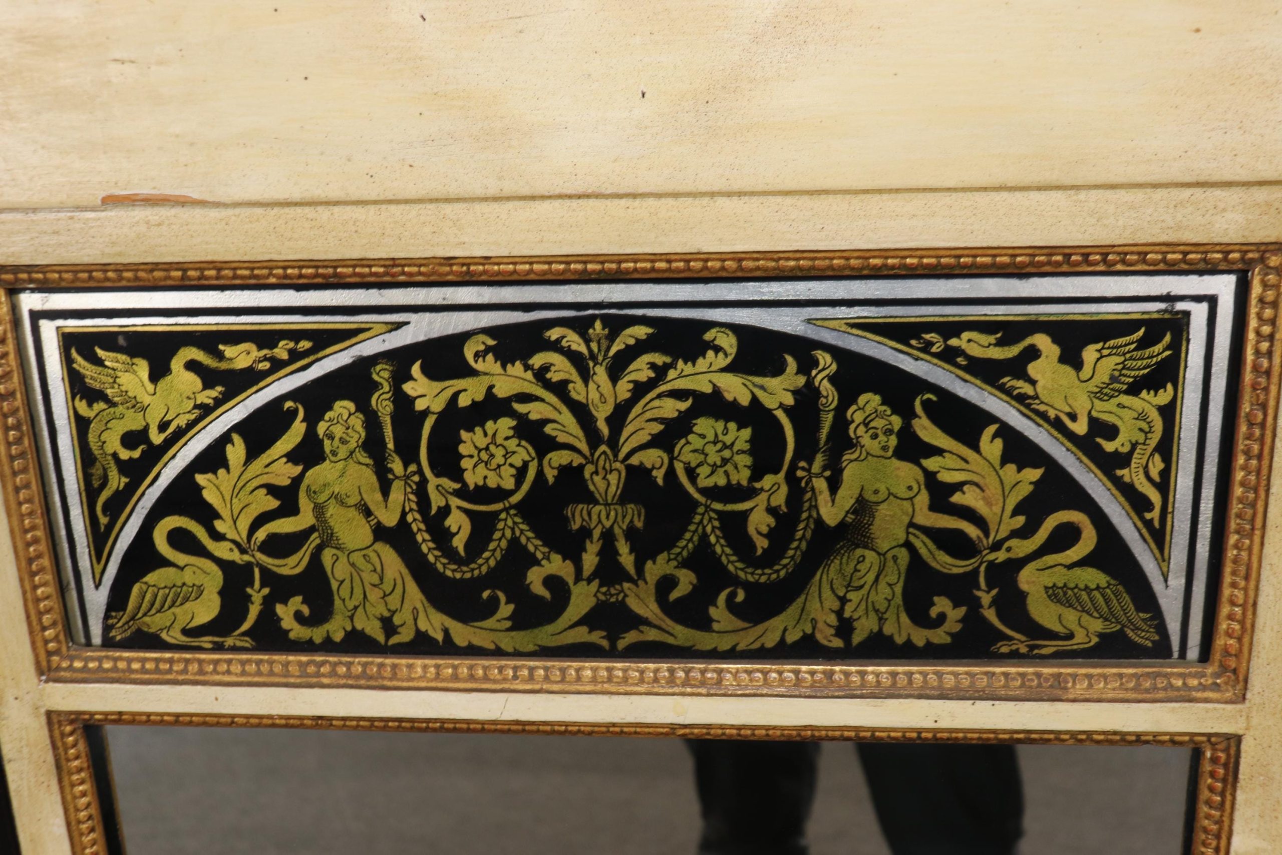 Italian Neoclassical Trumeau Mirror with Eglomise Panel - Image 7