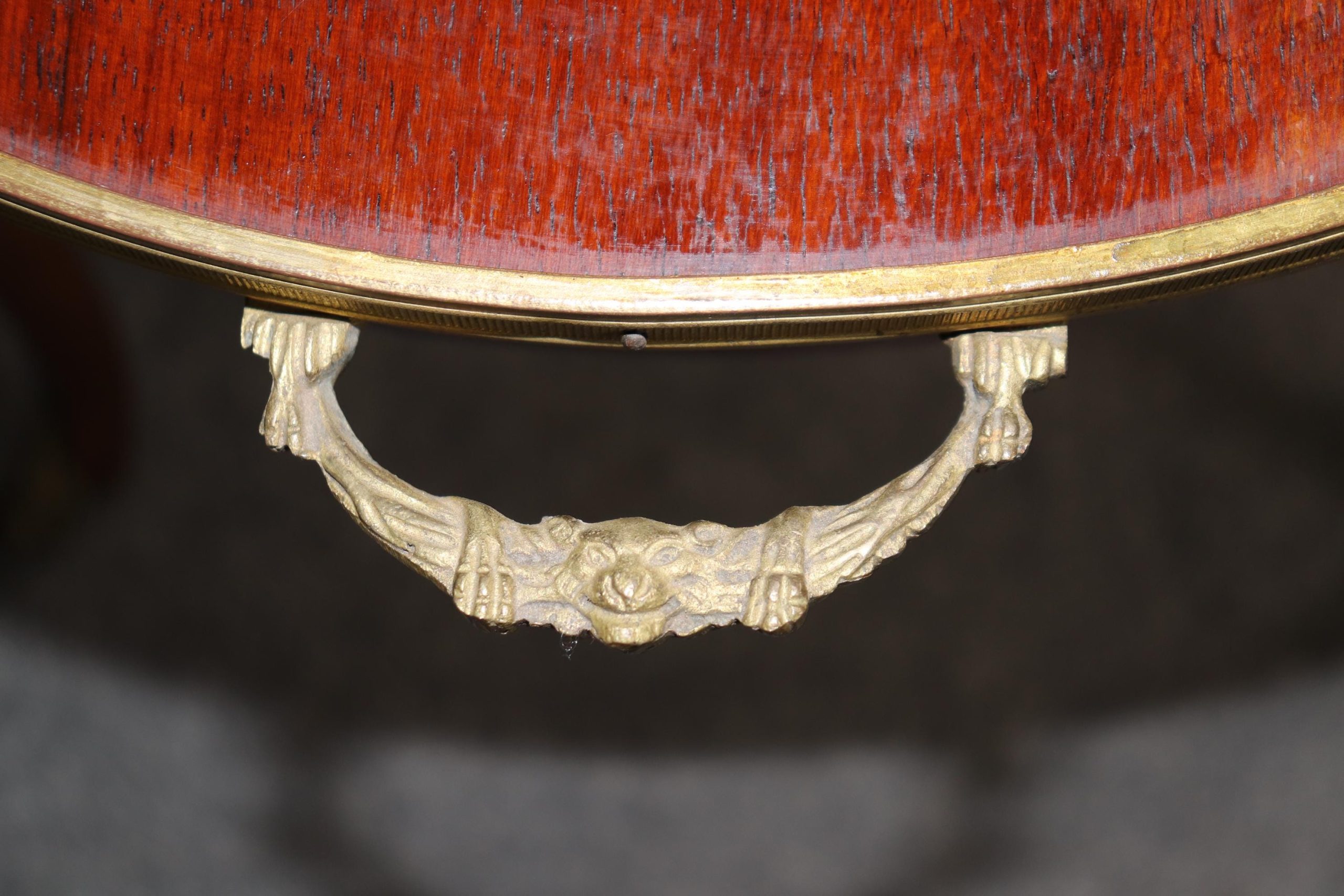 Vintage French Louis XV Style Inlaid Two Tier Dessert Table - Image 8