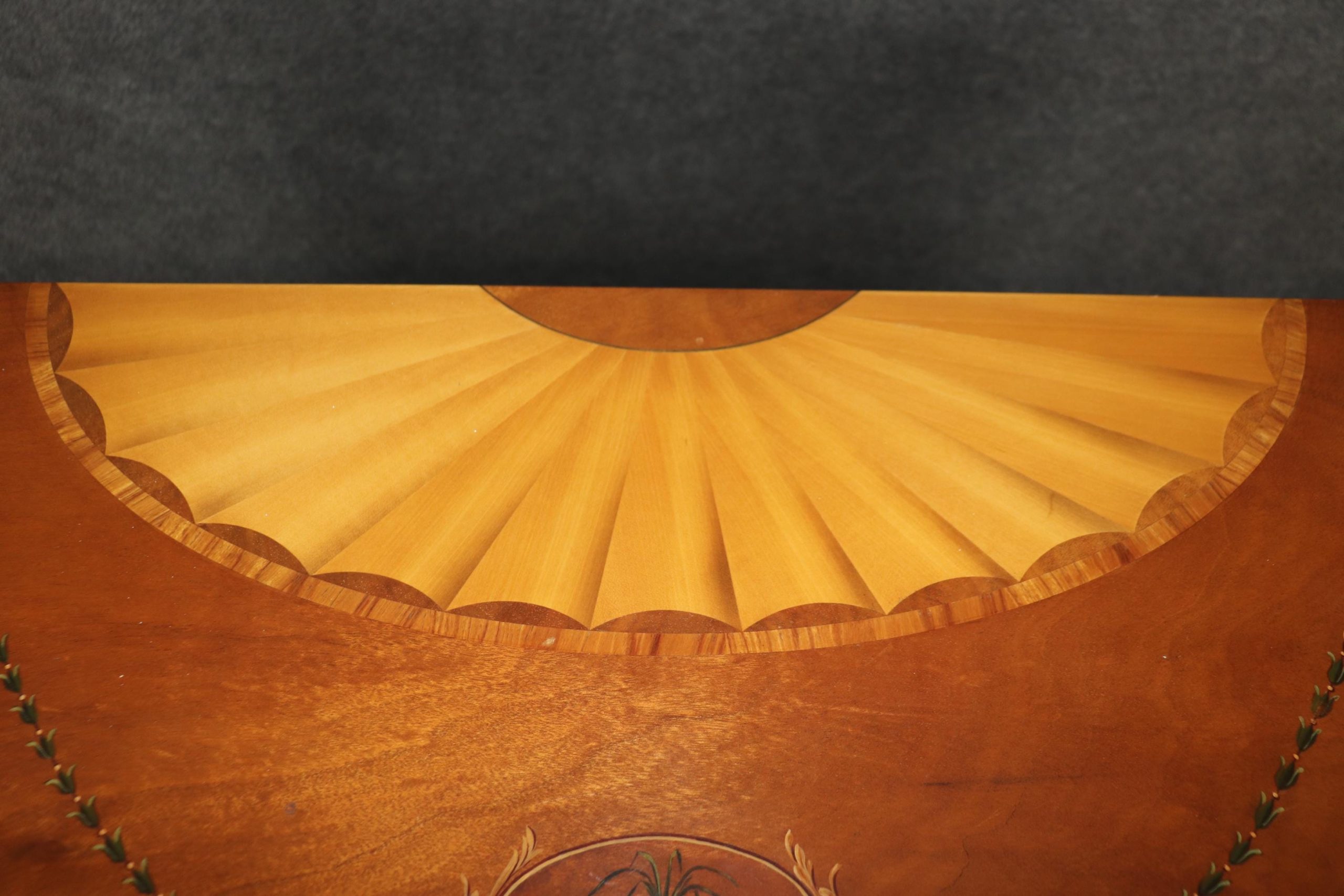 Vintage English Adams Style Painted Server: MCM Dining Room Furniture - Image 10