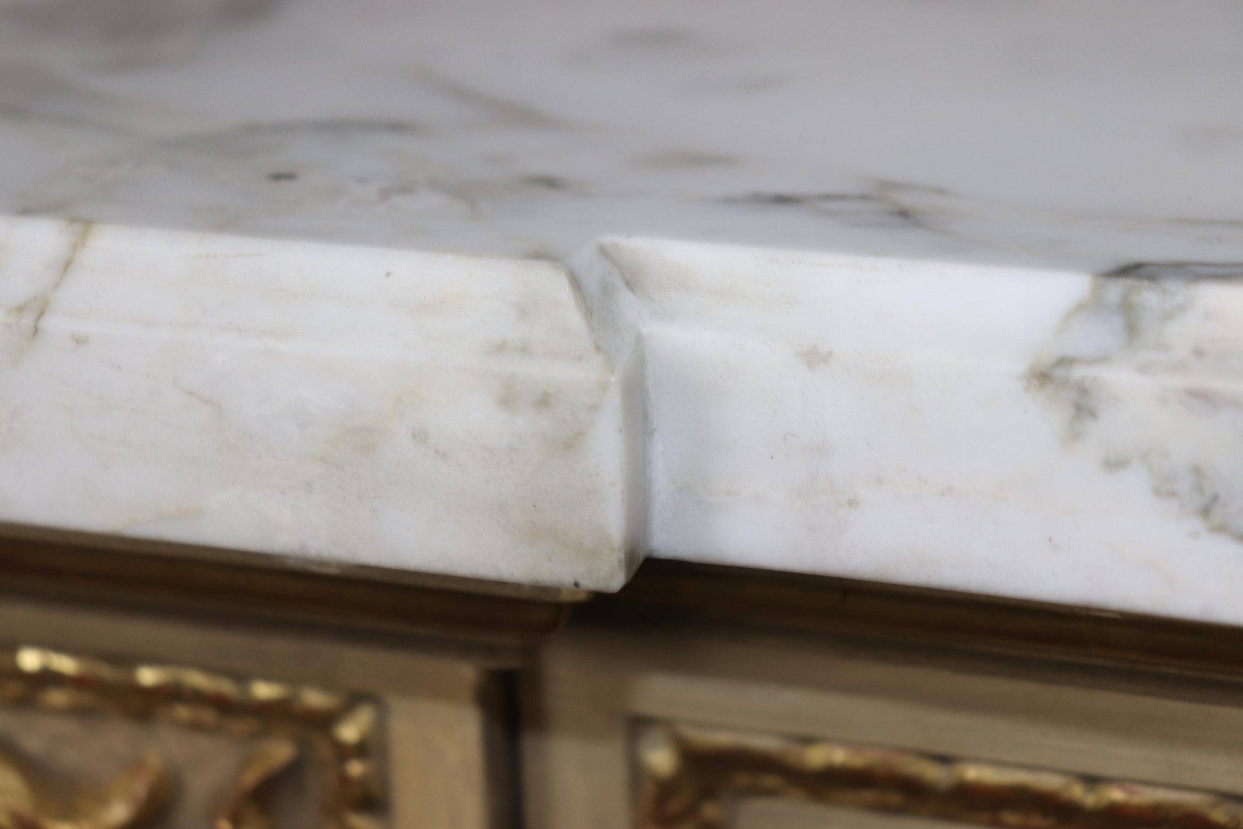 French Louis XVI Style Marble Top Console Table Attributed to Jansen Paris - Image 10