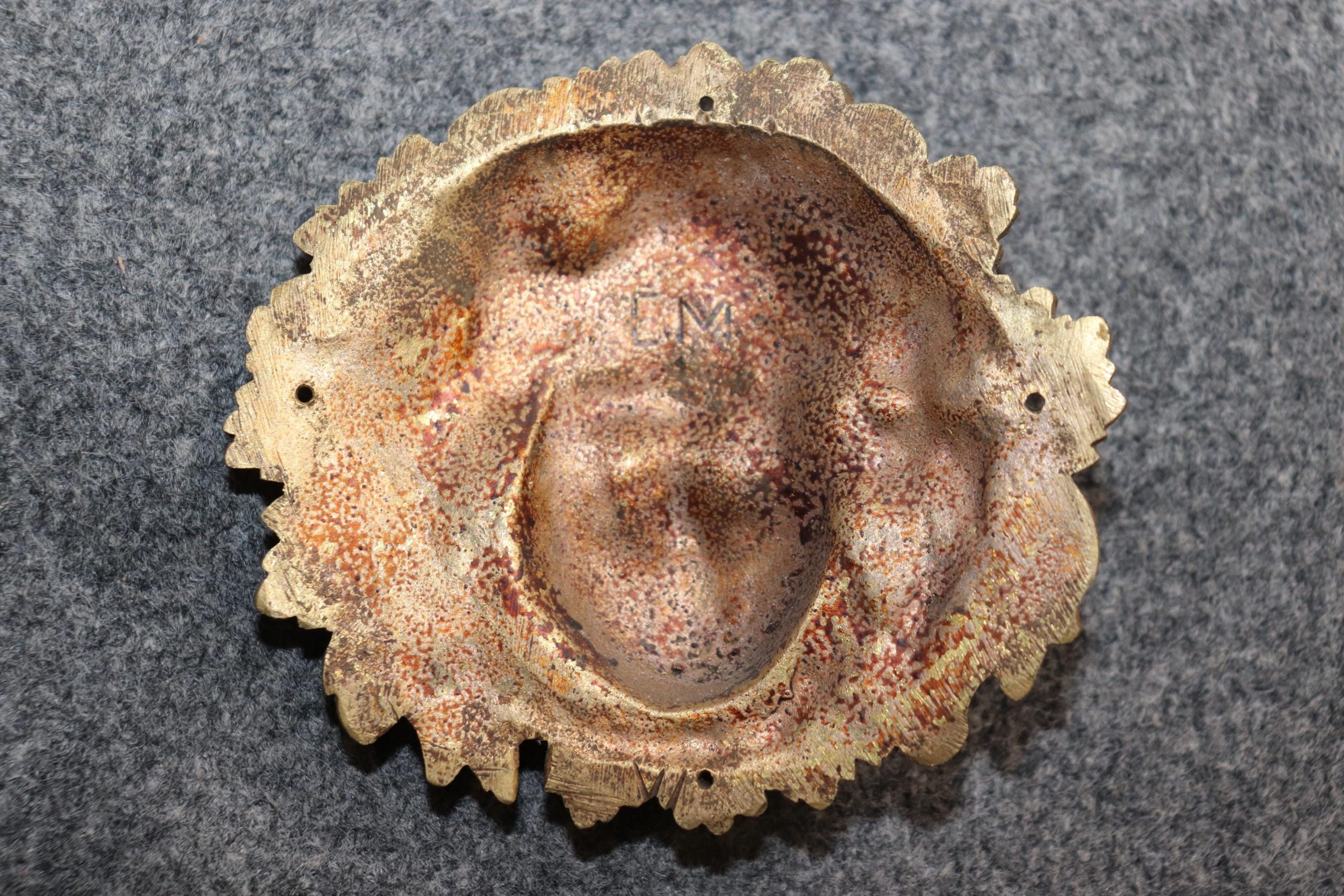 Antique French Marble Top Accent Table: Bronze Ormolu Edouard Millet Style - Image 10