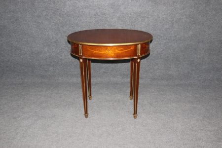 Antique French Louis XVI Style Inlaid Accent Table by Escalier De Cristal Paris
