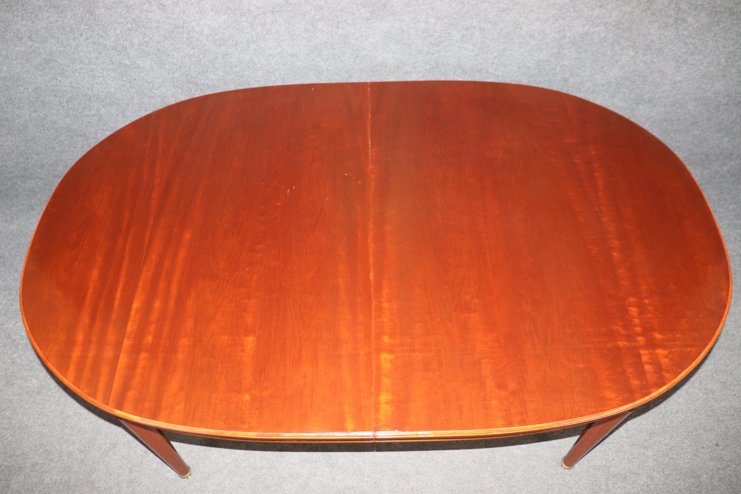 Vintage French Louis XVI Style Dining Table: Brass Mounted Maison Jansen - Image 6