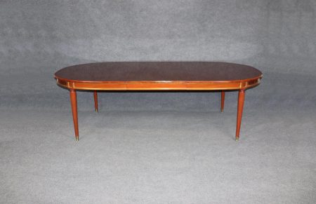 Vintage French Louis XVI Style Dining Table: Brass Mounted Maison Jansen