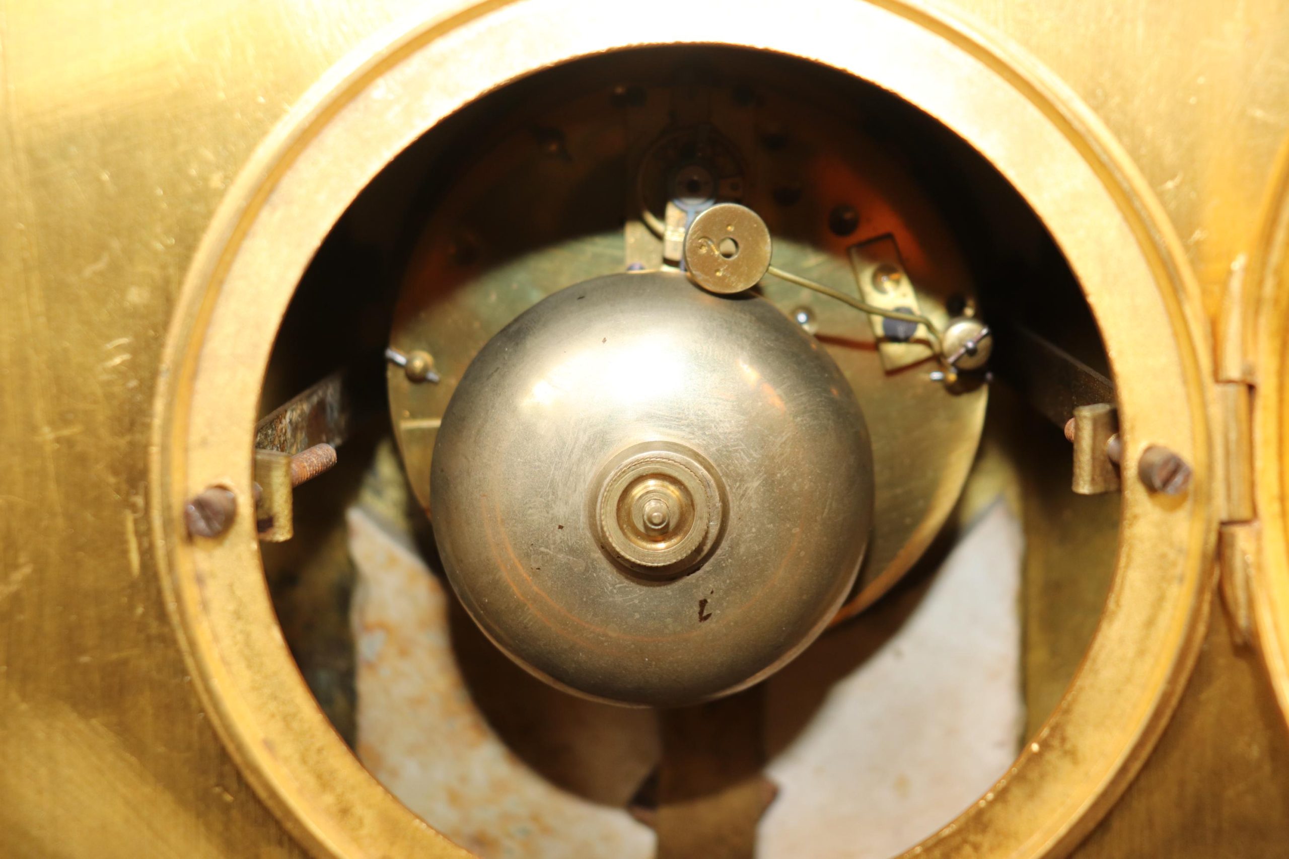 French Ormolu Clock Set: 19th Century Sevres Style Plaques, Raingo Freres - Image 6