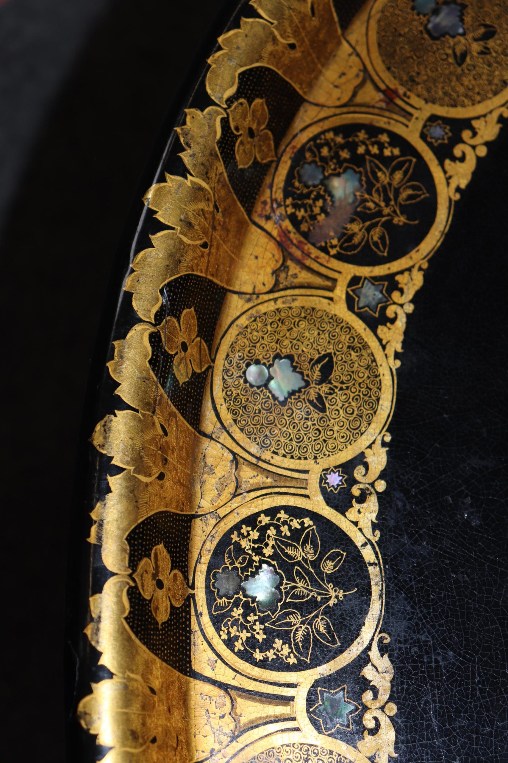 Vintage Ebonized Faux Bamboo Cocktail Table: Chinoiserie Style by Michael Davis - Image 8