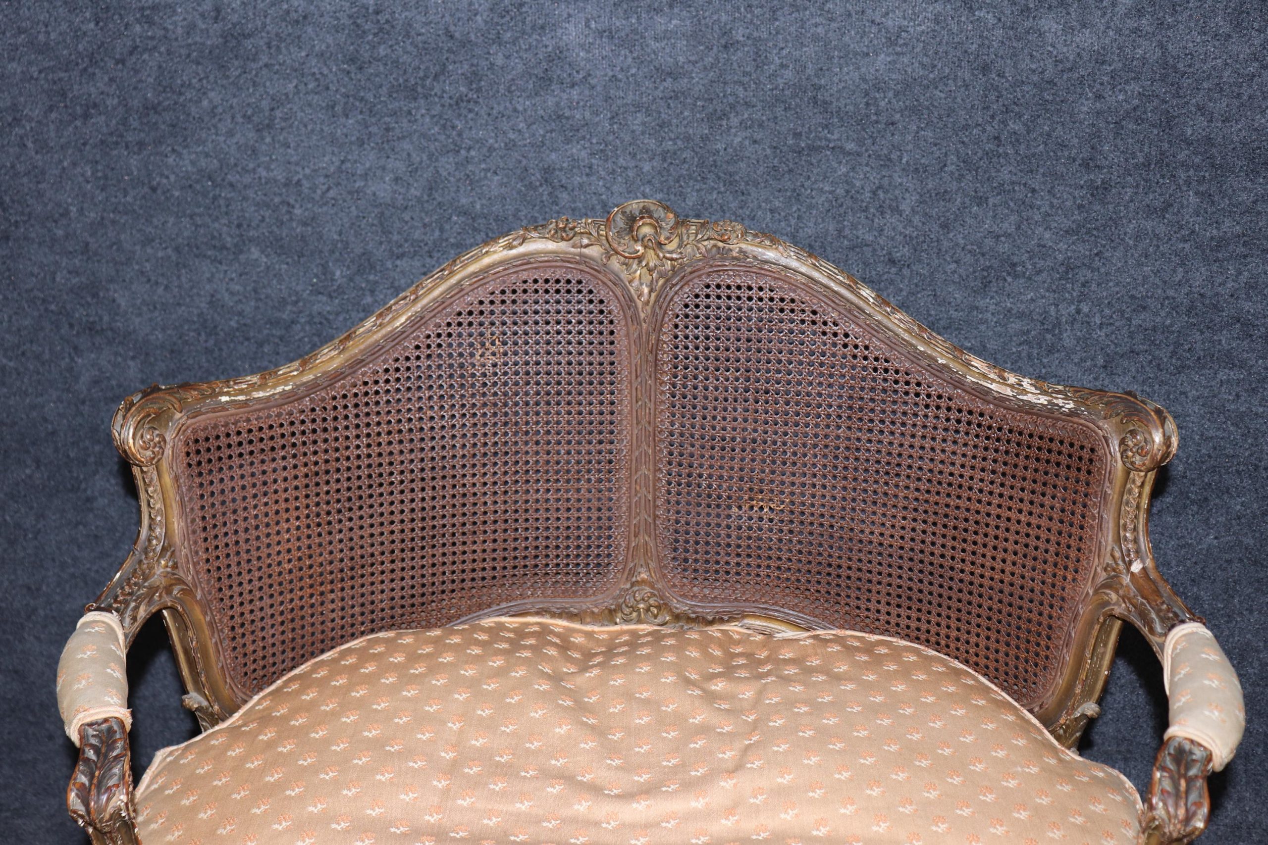 Signed Antique French Giltwood Bergere Chairs by Francois Linke - Image 6