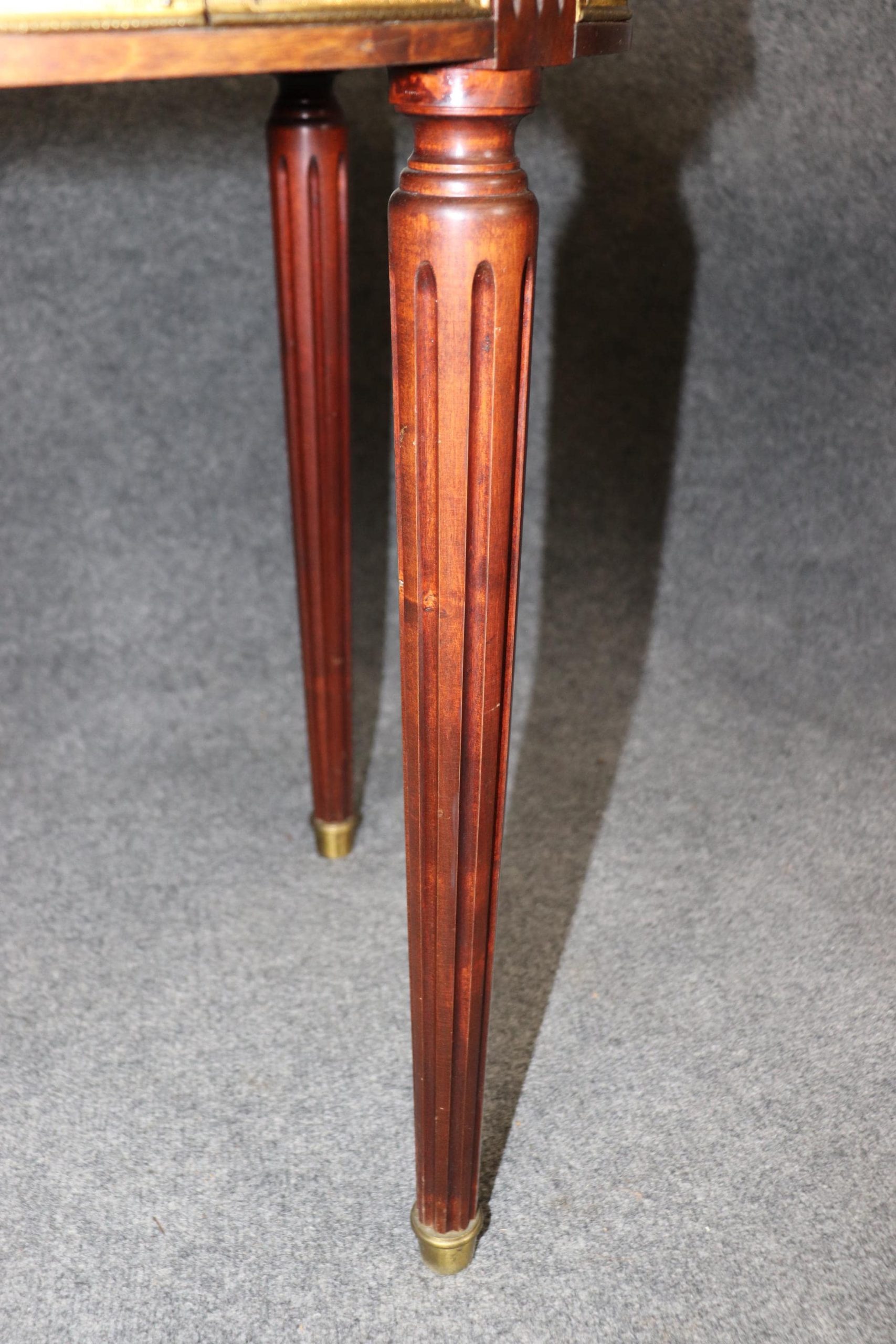 French Maison Jansen Louis XVI Style Marble Top End Tables - Pair - Image 8