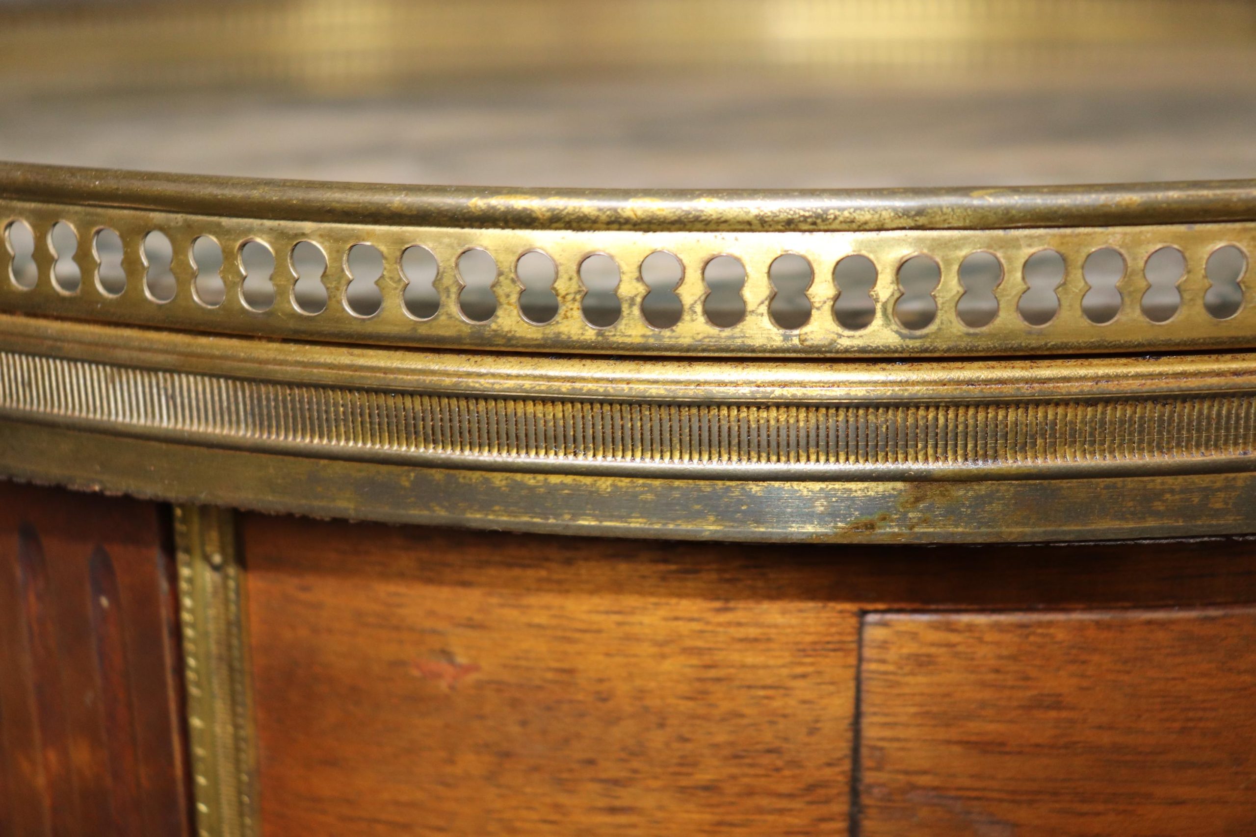 French Maison Jansen Louis XVI Style Marble Top End Tables - Pair - Image 9