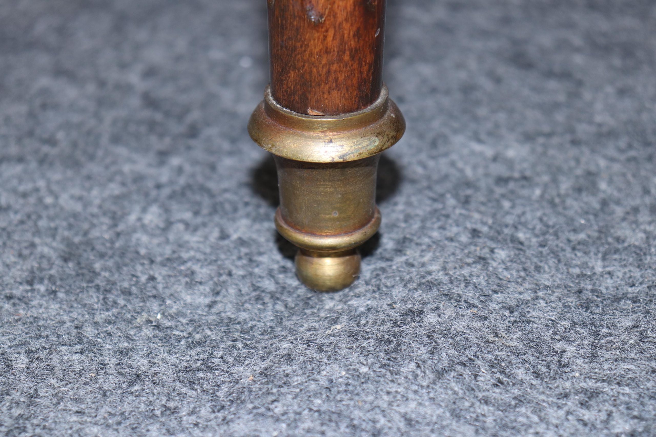 Vintage Louis XVI Style Inlaid Center Table with Brass Mounts - Image 7