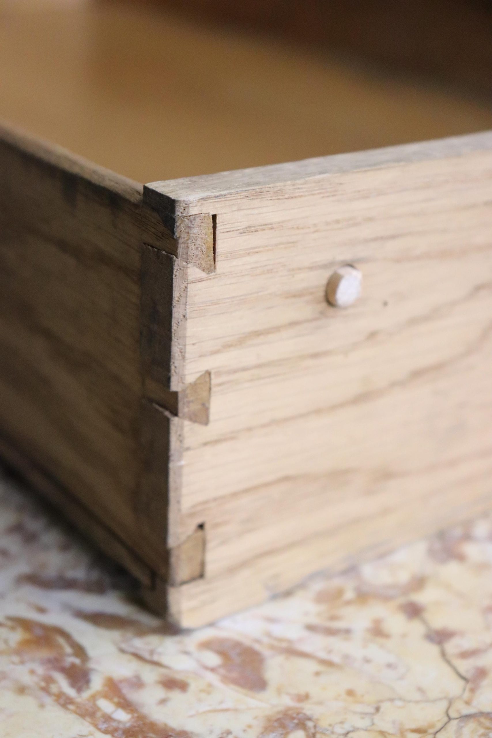 Antique Burled Walnut Server: Marble Top Bronze Mounted Console - Image 10