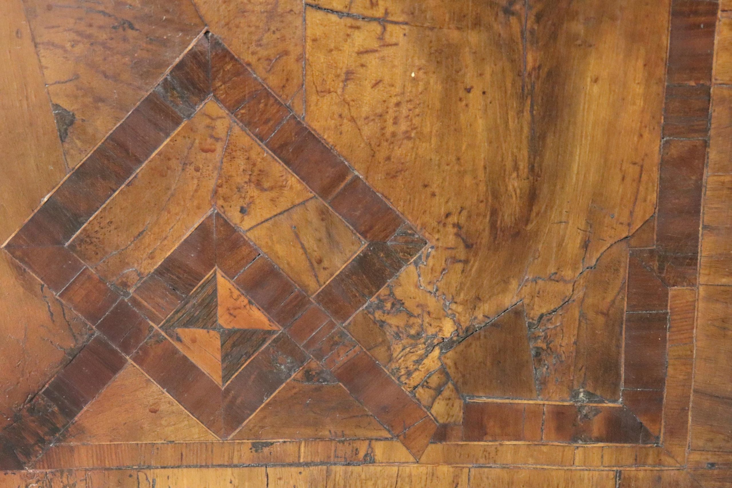 Antique Italian Rococo Inlaid Commode: 18th Century Walnut Chest - Image 6