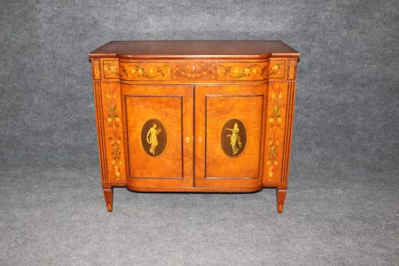 Antique Adams Style Painted Commode: Vintage Server Cabinet