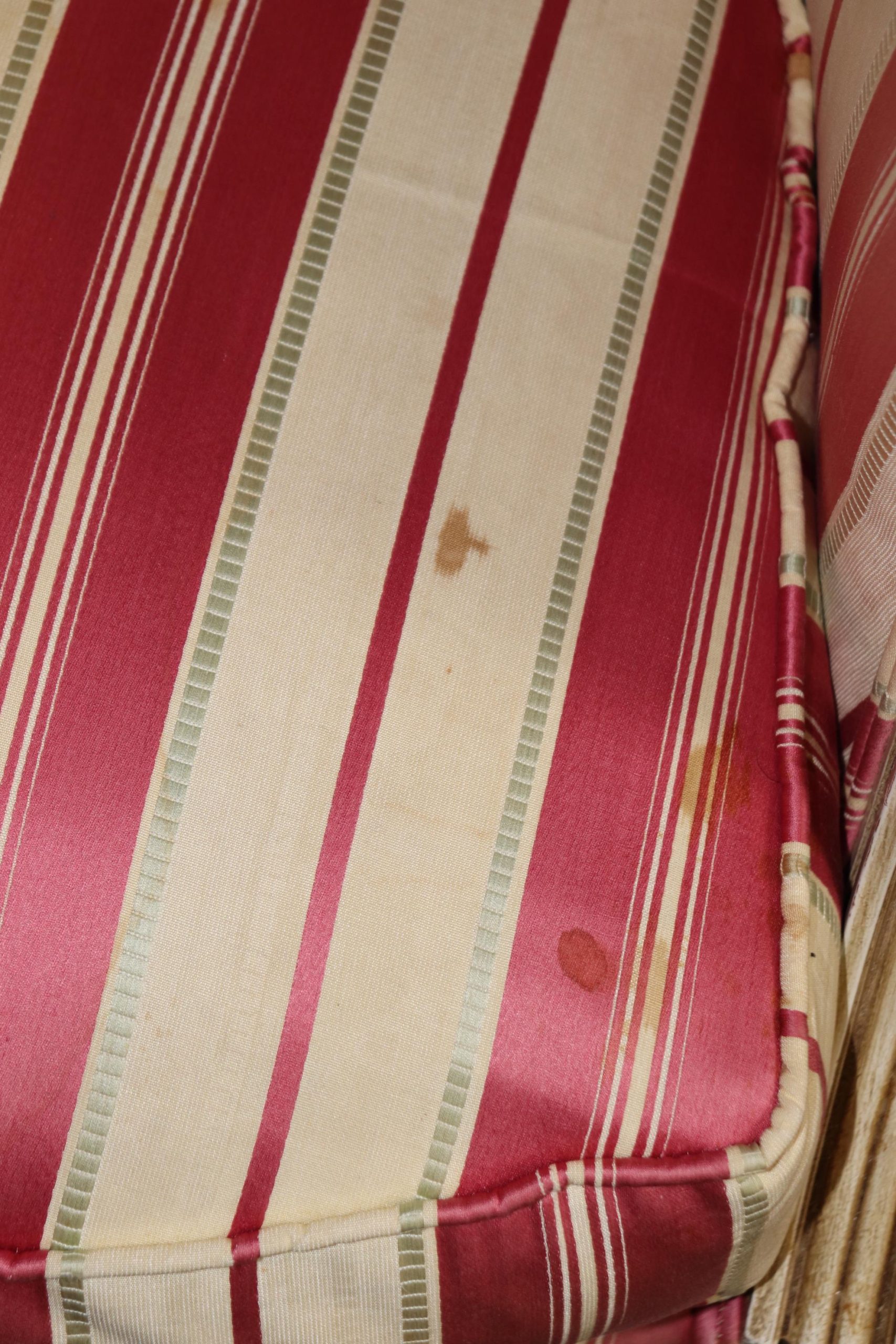 Vintage Louis XVI Style Bergere Chairs: Paint Decorated Accent Armchairs - Image 10