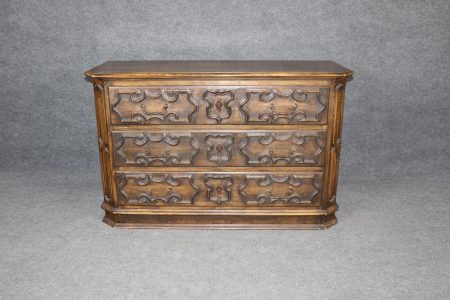 Vintage Country French Commode: Louis XIV Style 3-Drawer Chest