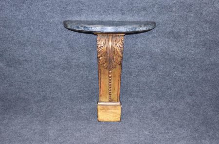 Vintage Neoclassical Gilt Faux Marble Console Table