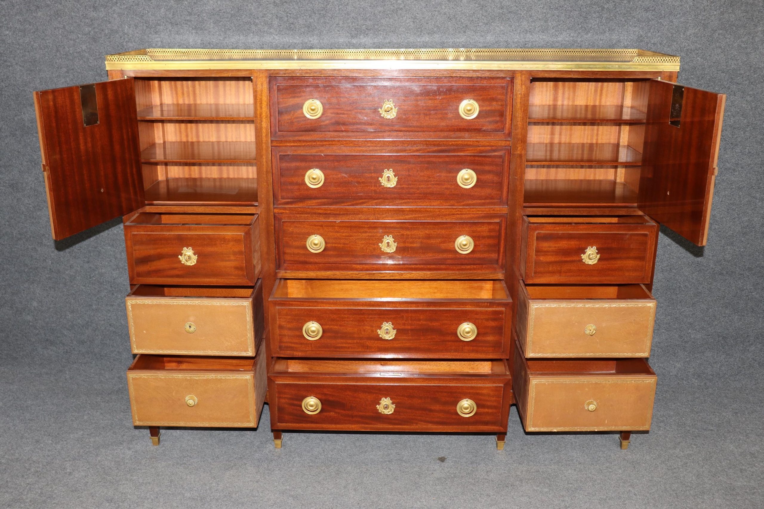 Antique French Louis XVI Abatant Desk by Mercier Freres - Image 8