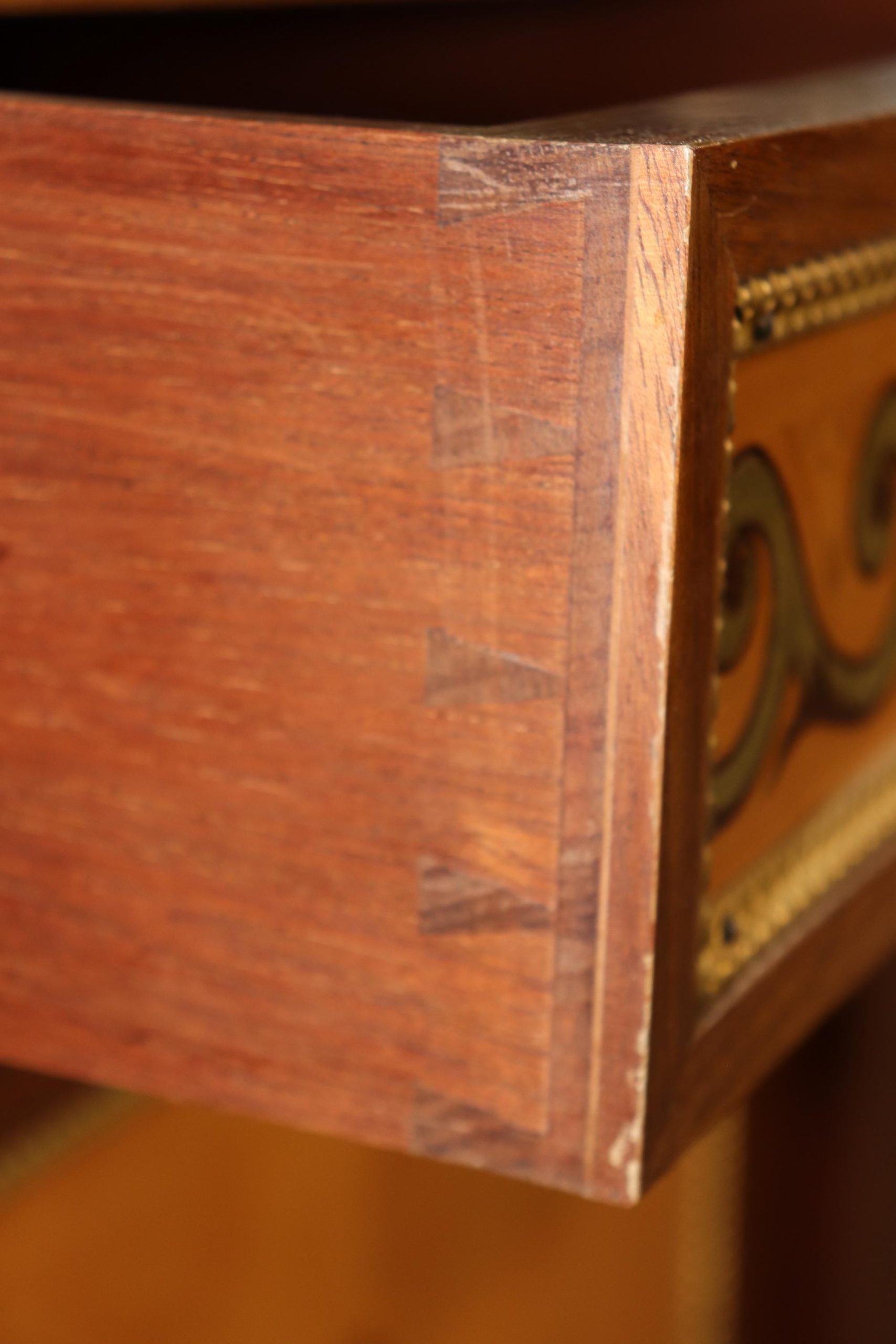 French Louis XVI Style Marble Top Sideboard: Maison Dissidi Ormolu Credenza - Image 6