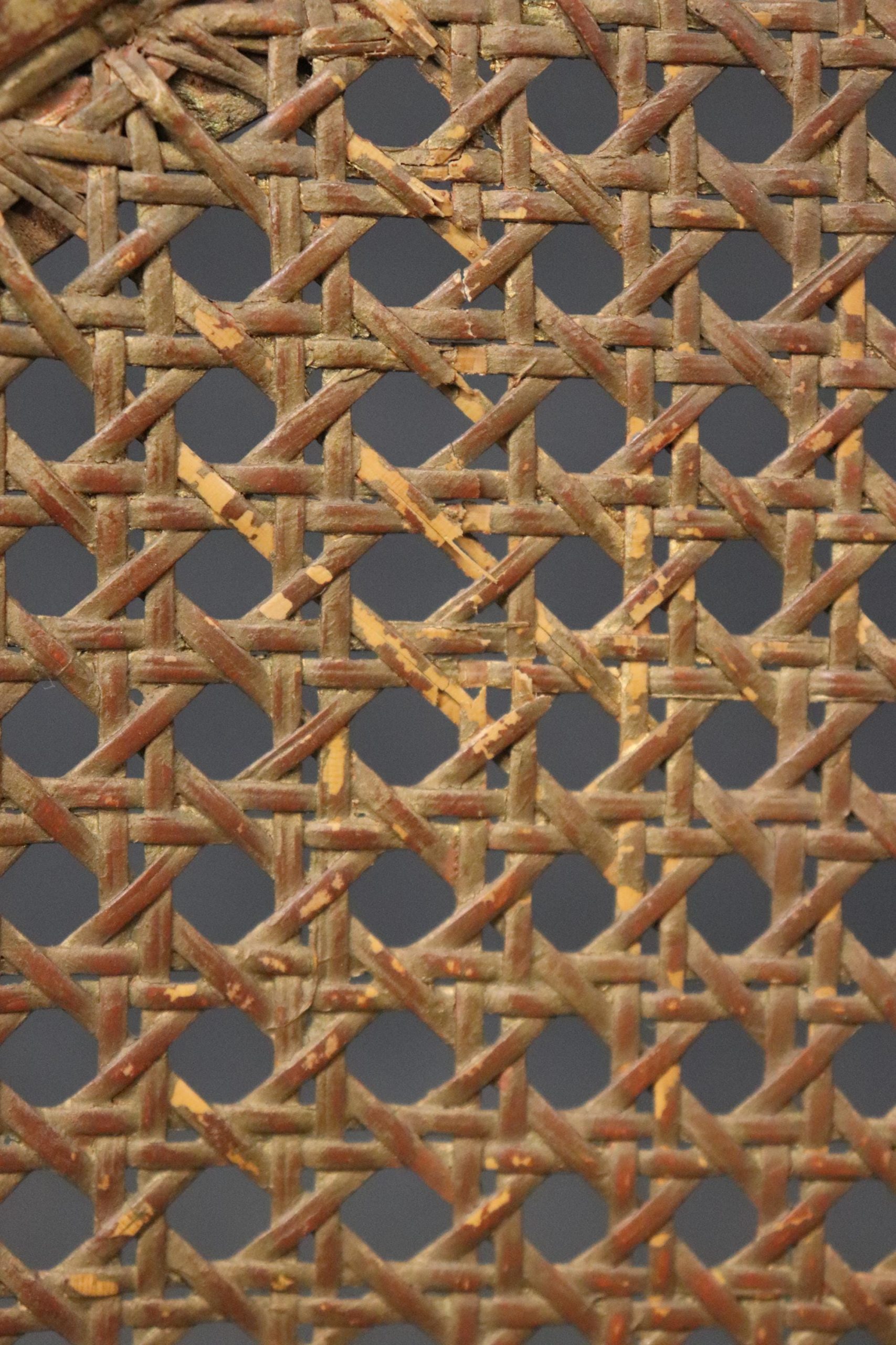 Vintage Louis XVI Style Armchairs: Needlepoint Upholstered Cane Back Pair - Image 8