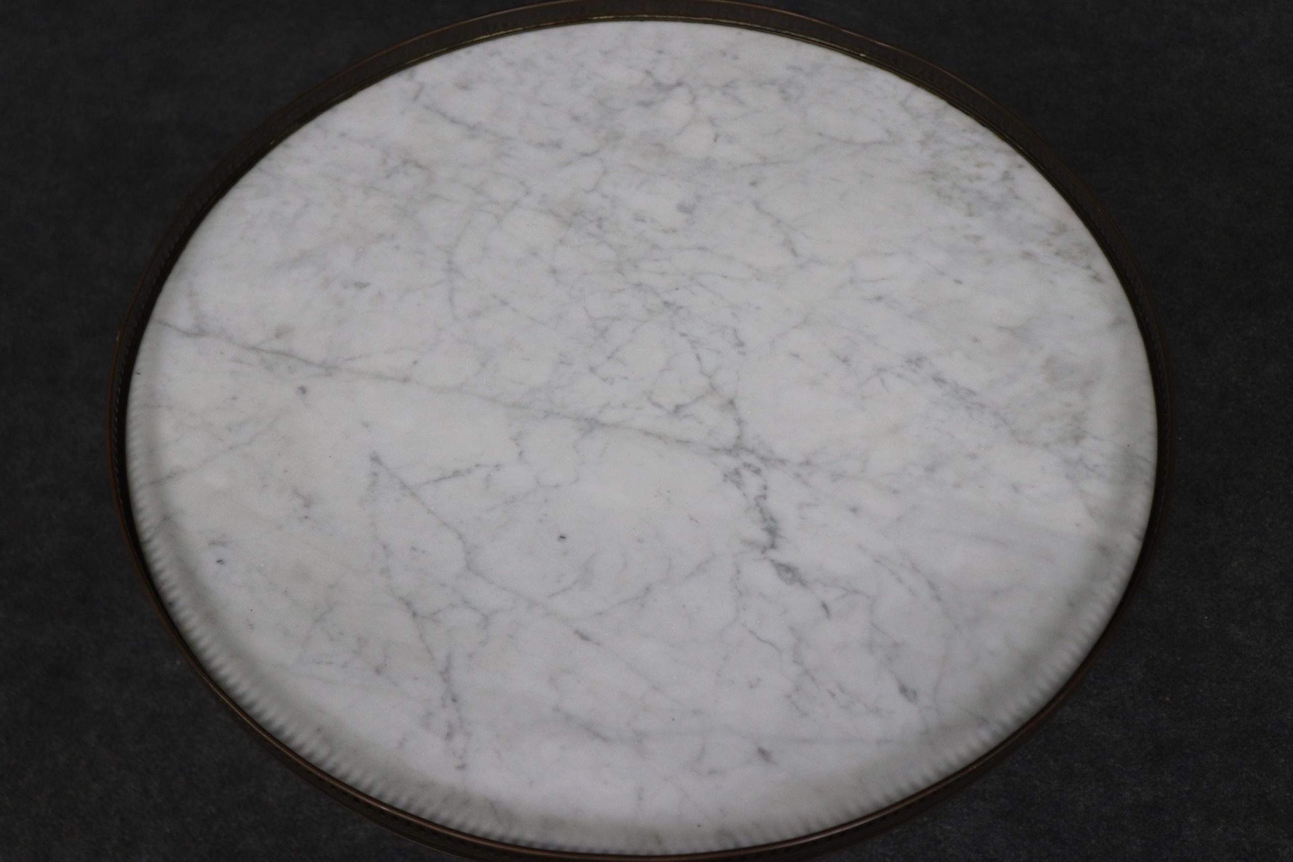 Louis XVI Style Marble Top Vintage End Table - Image 10