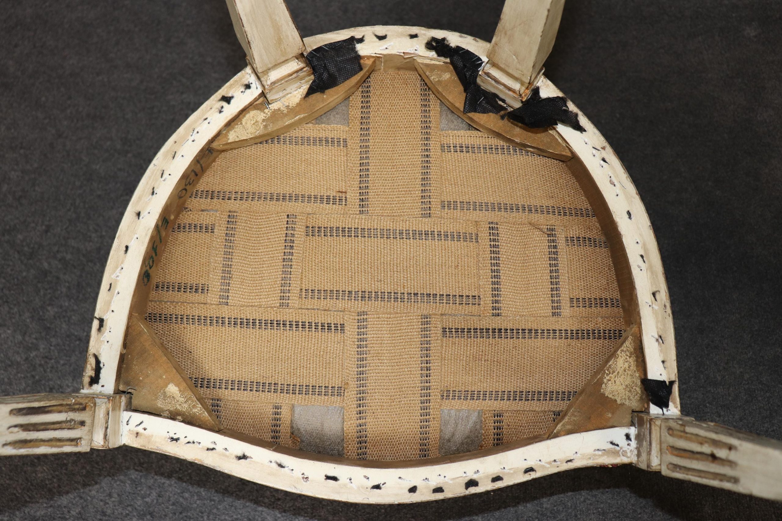 Antique Italian Louis XVI Style Dining Chairs: Neoclassical Gold Gilt Set of 8 - Image 10